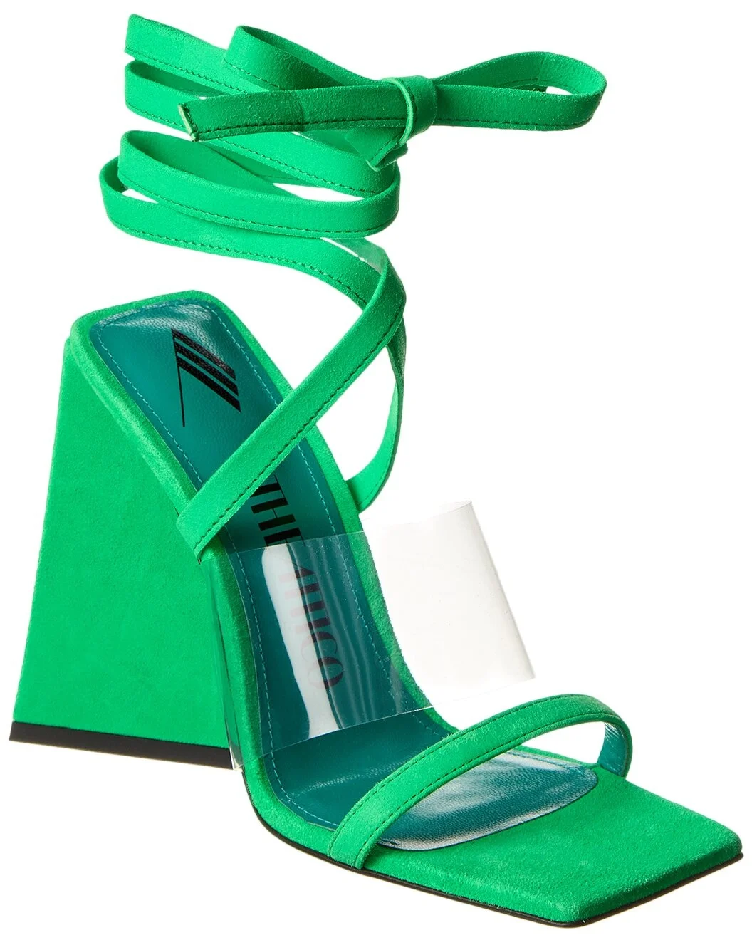 The Attico Isa Suede & Vinyl Sandal - 1