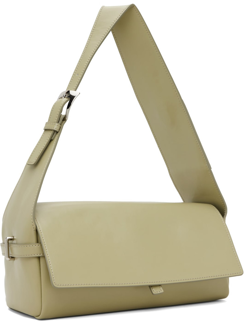 OPEN YY Green Leather Belting Duffle Bag outlook