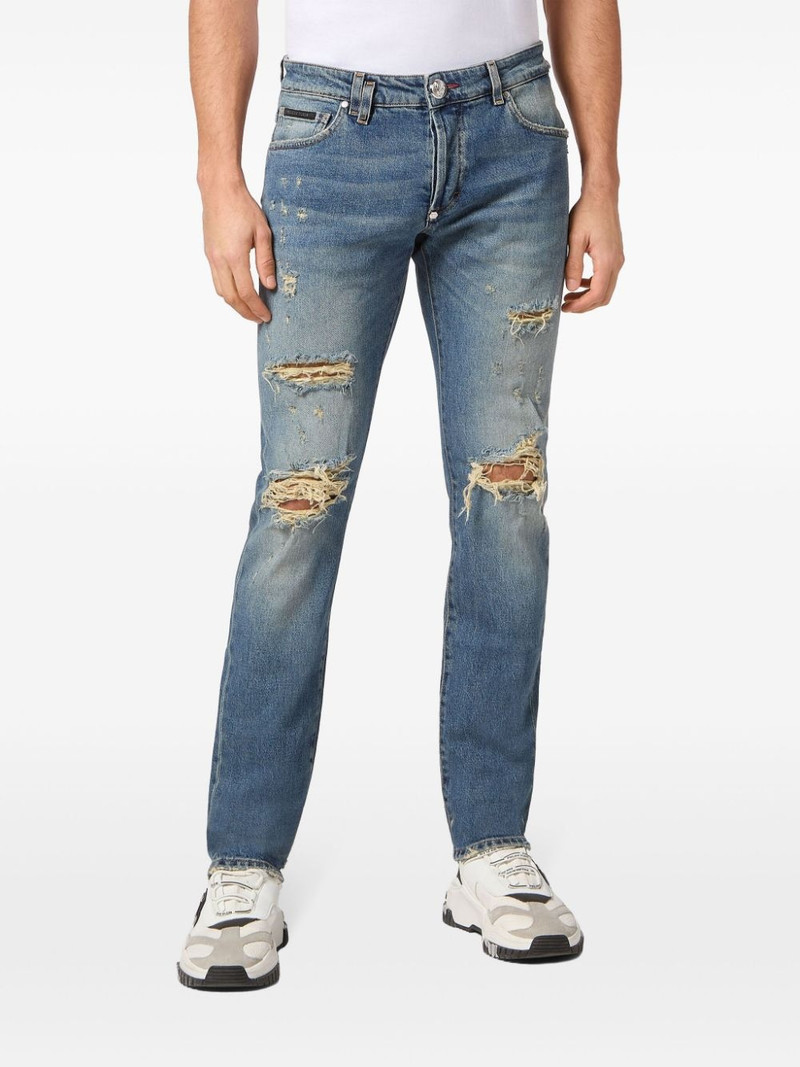 ripped-detail skinny jeans 3