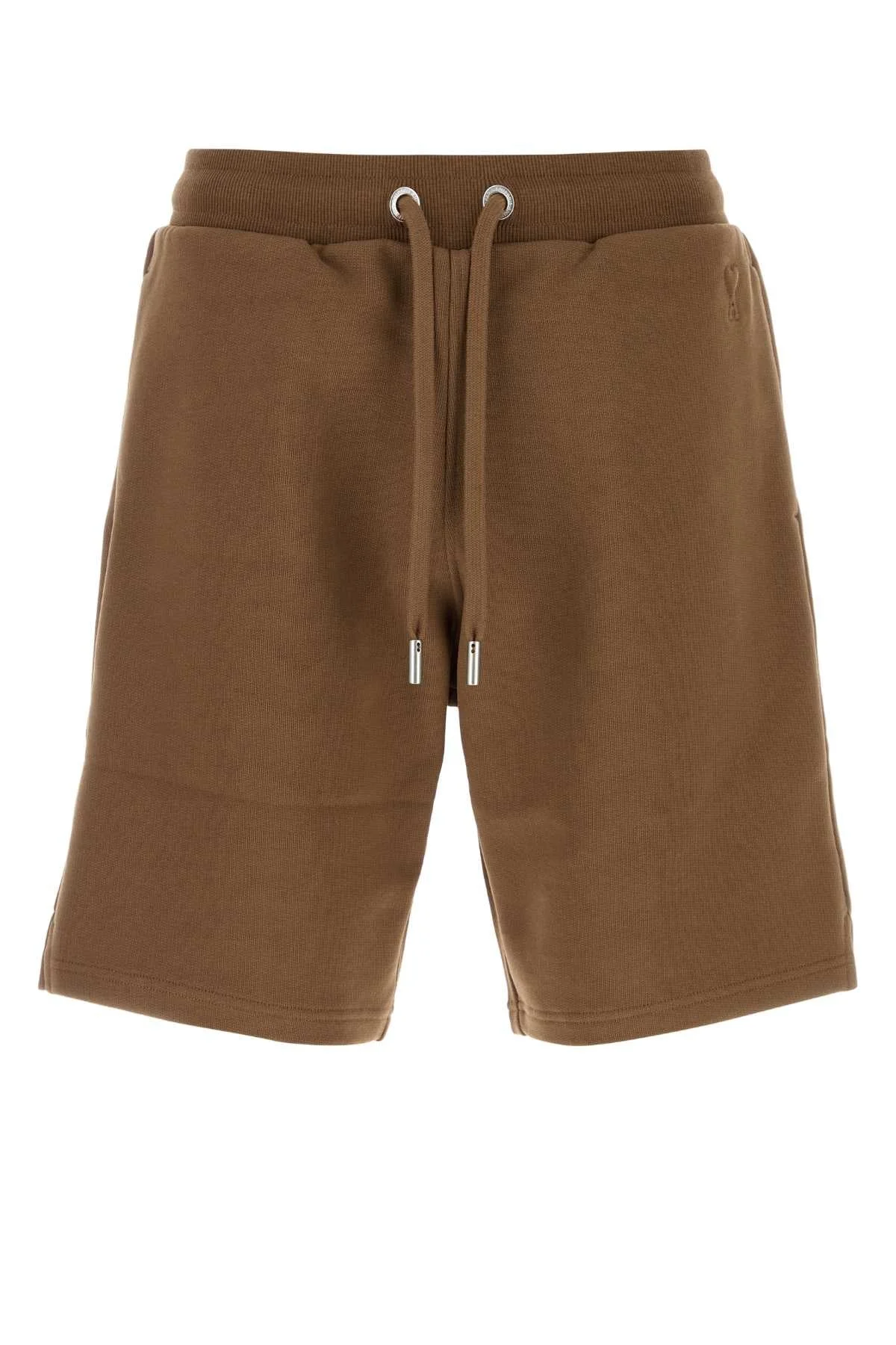Ami Men Brown Cotton Bermuda Shorts - 1