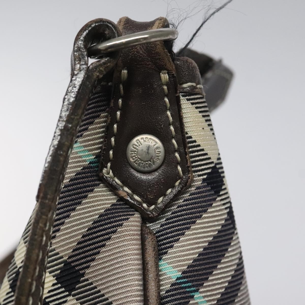 Burberry Nova Check Blue Label Shoulder Bag Nylon Gray - 10