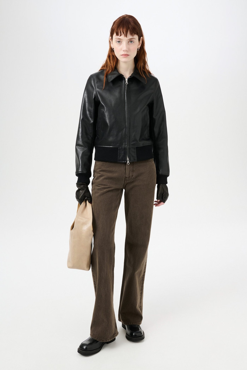 Our Legacy Radar Bomber Malleable Black Bull Hide outlook