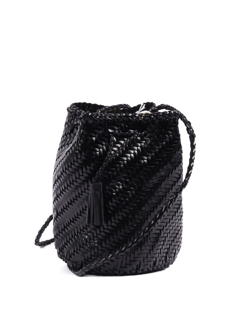 Pompom Double Jump leather bucket bag 1