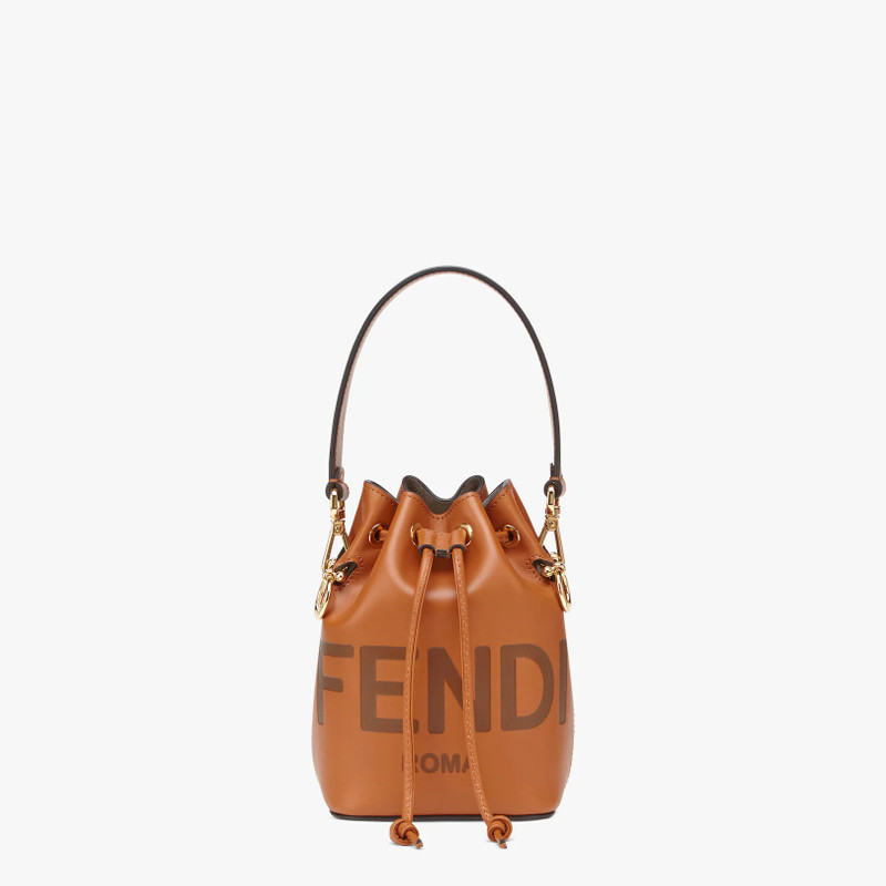 Brown leather mini-bag - 1