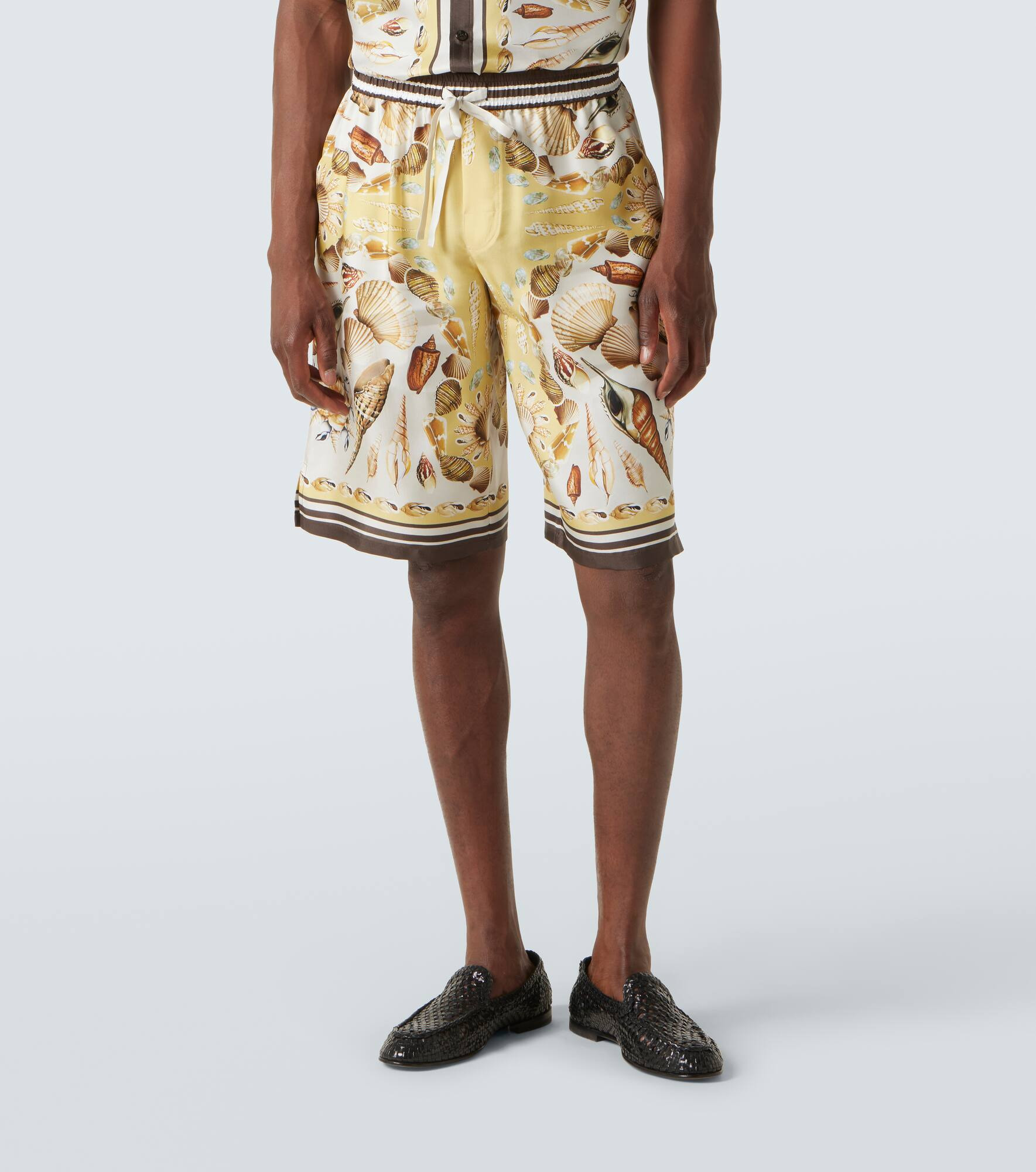Printed silk twill shorts - 3