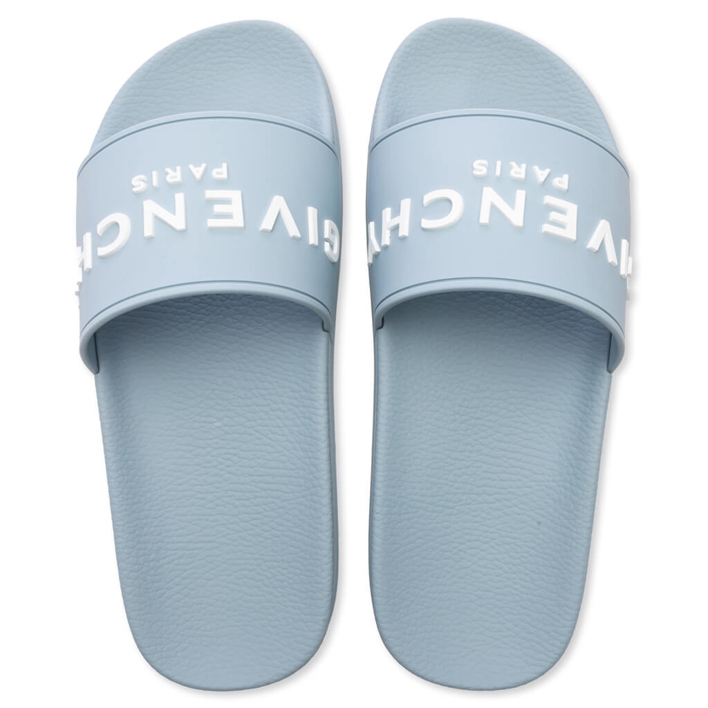 SLIDE FLAT SANDALS - SKY BLUE - 4