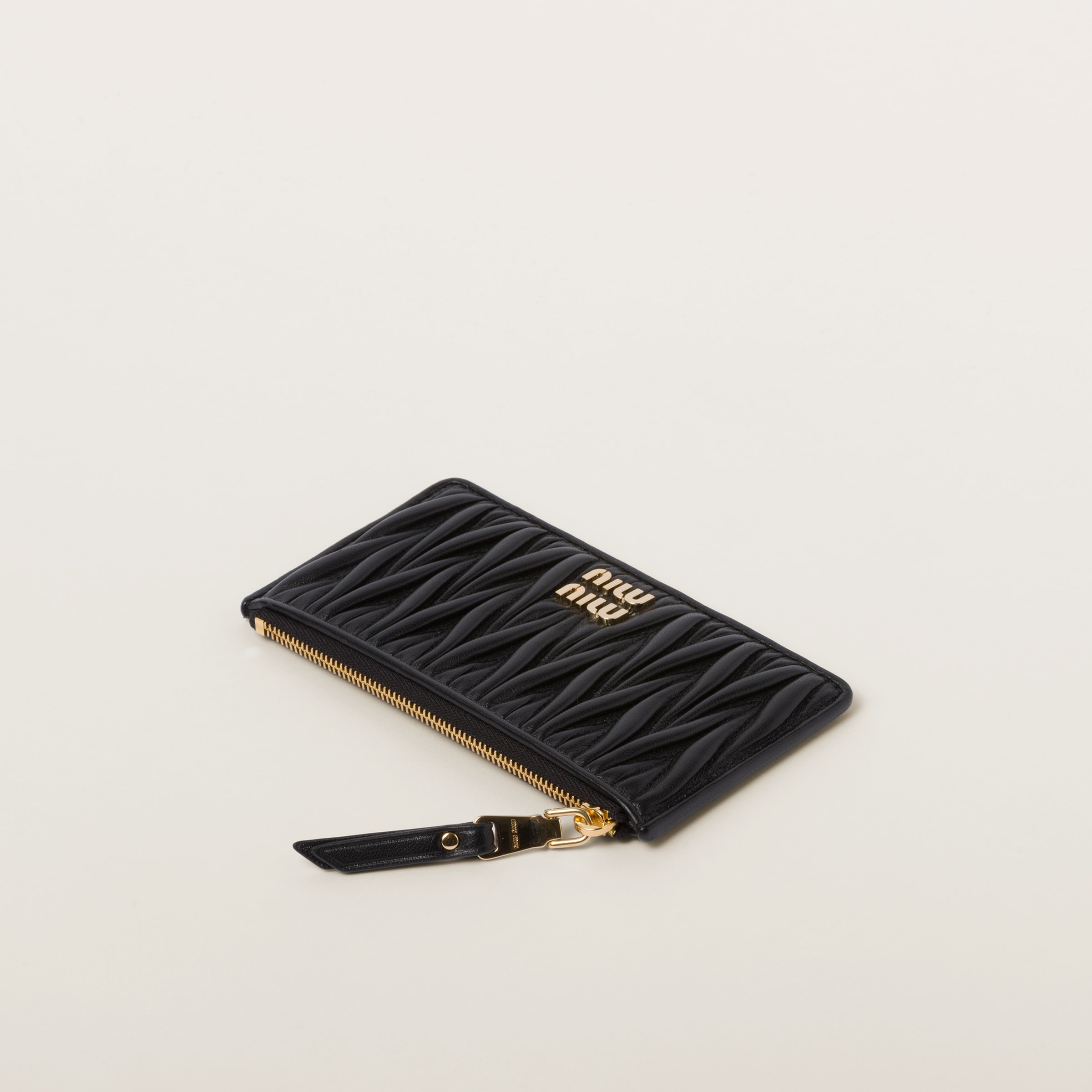 Miu Miu Matelassé nappa leather envelope wallet | REVERSIBLE