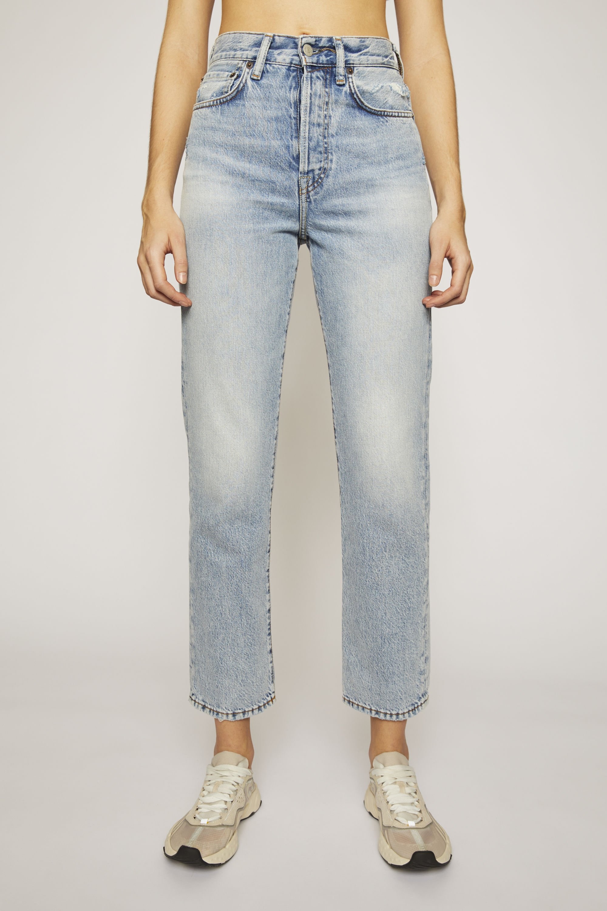 Cropped straight fit jeans - Light blue - 2