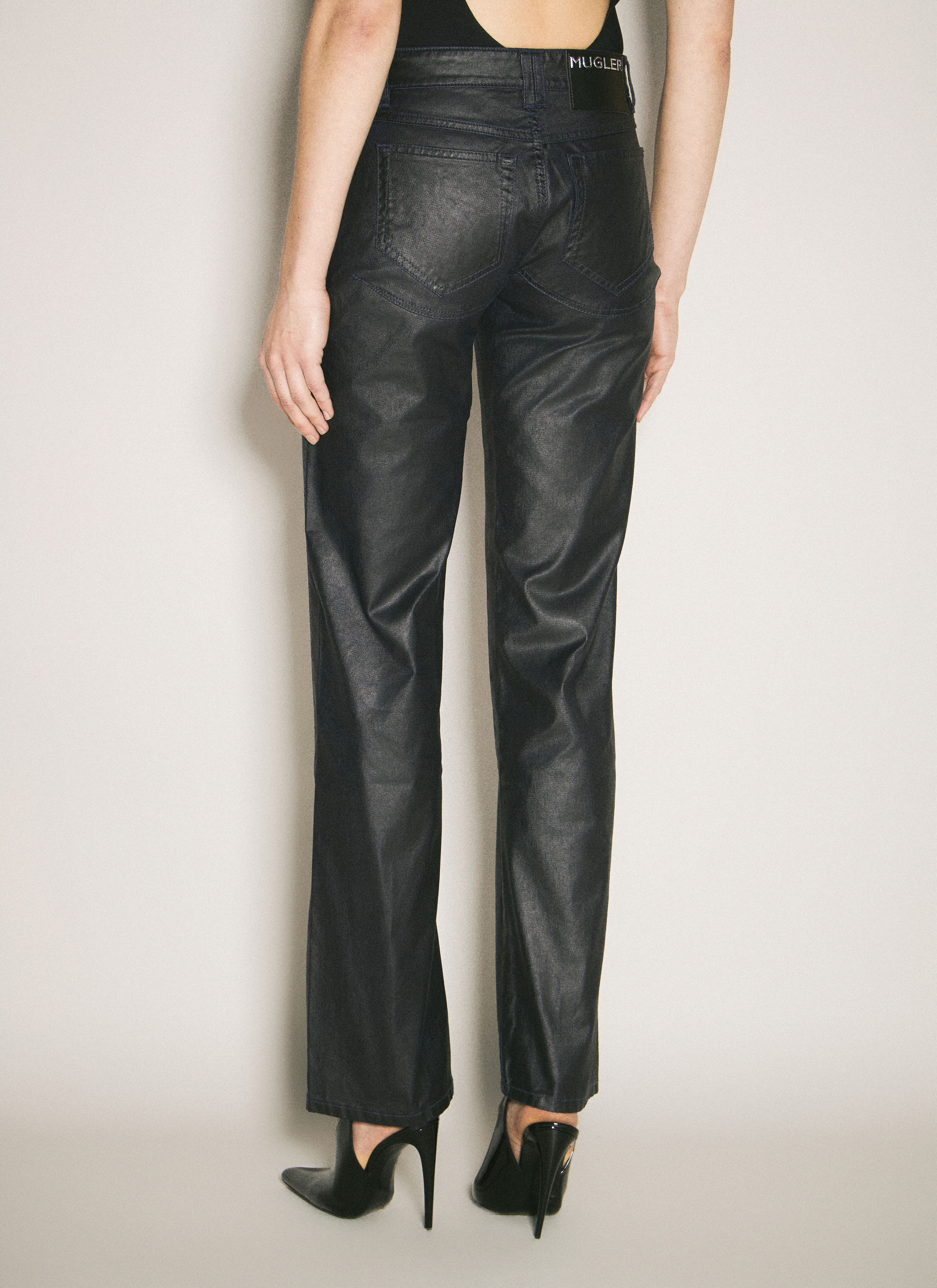Waxed Straight Leg Pants - 5
