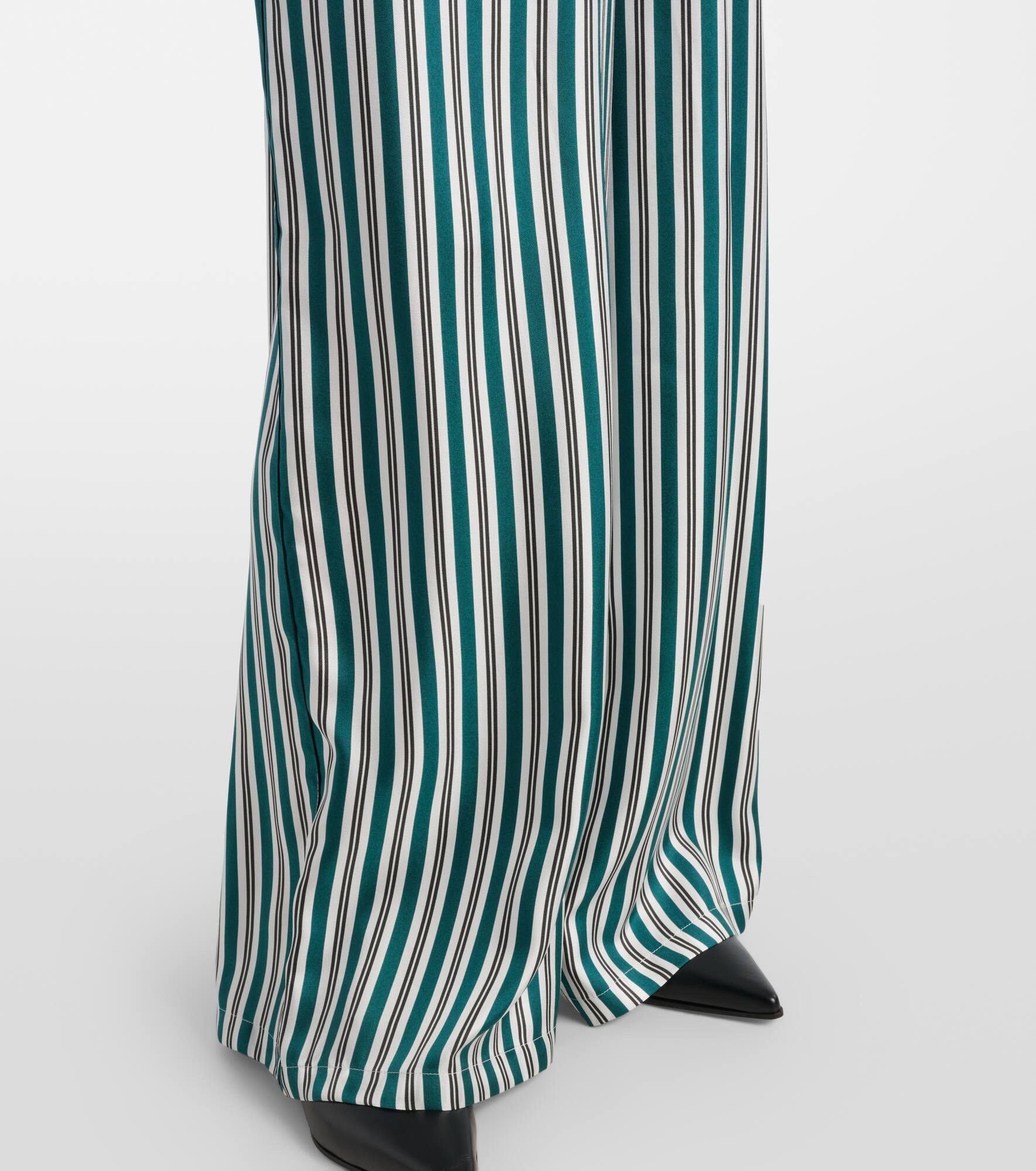 Ladino striped wide-leg silk twill pants - 5