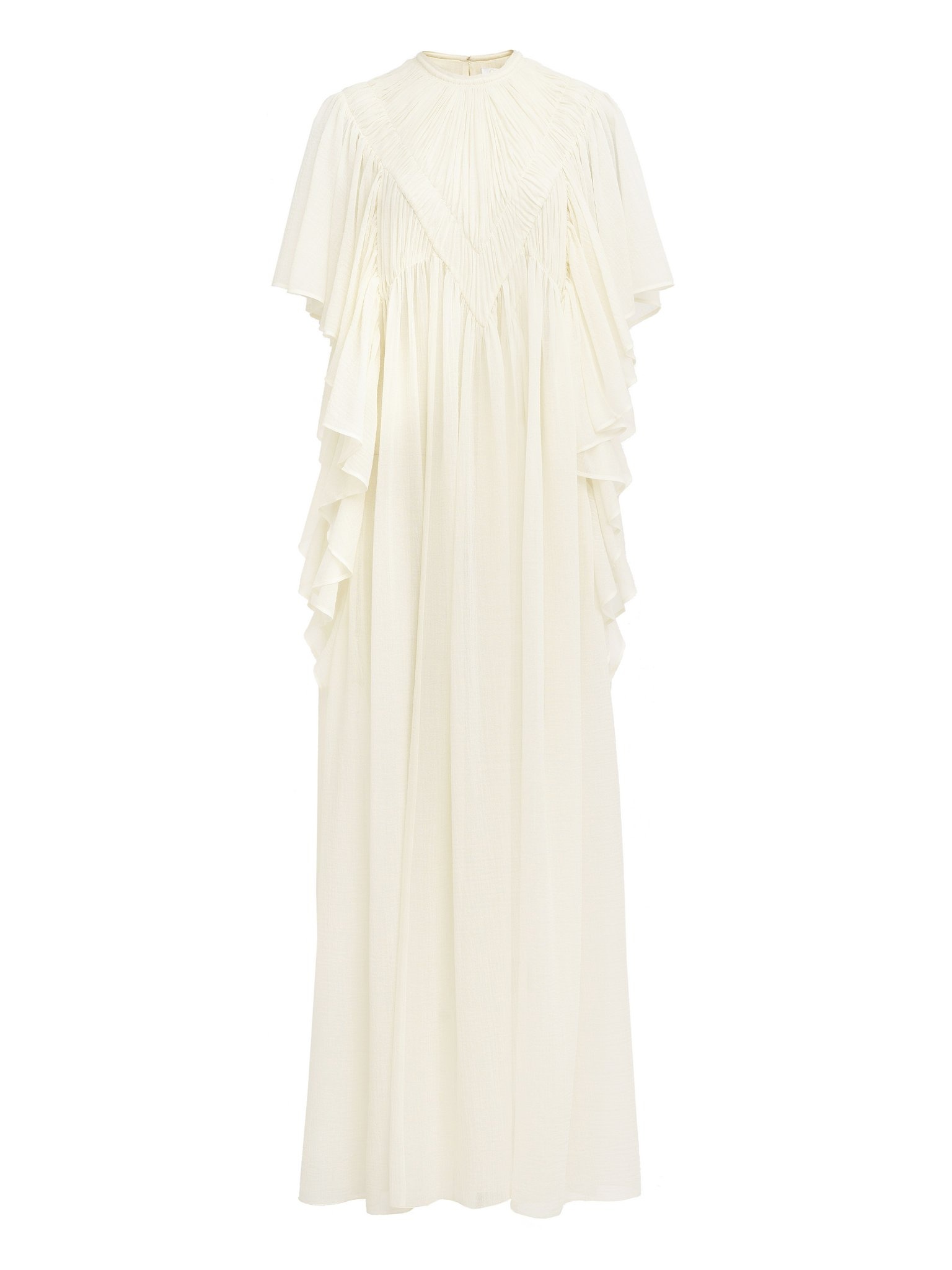 V-GATHERED MAXI DRESS - 1
