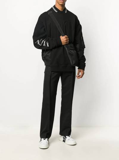 Valentino logo-print long-sleeve sweatshirt outlook