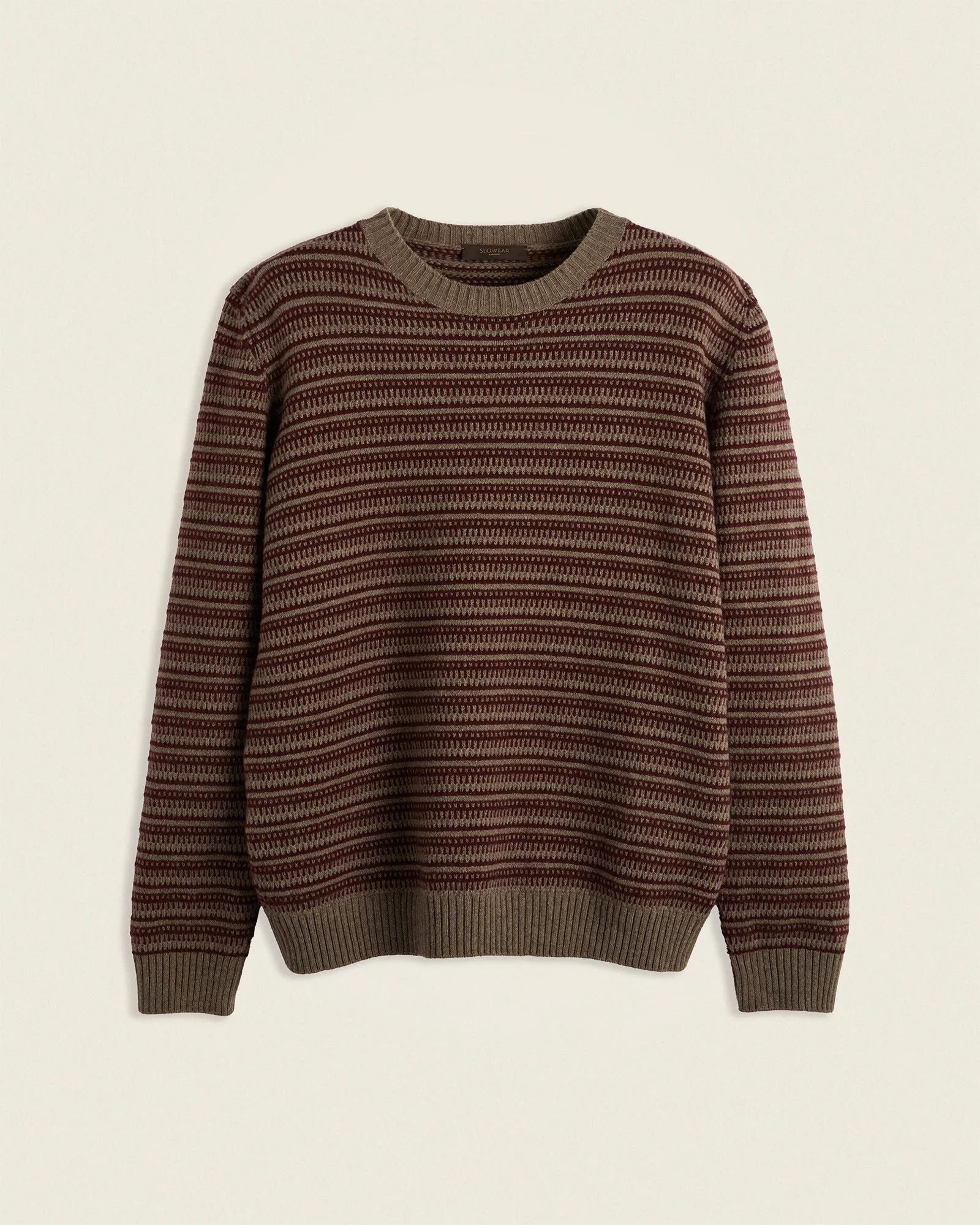 Geelong wool jacquard crewneck - 1