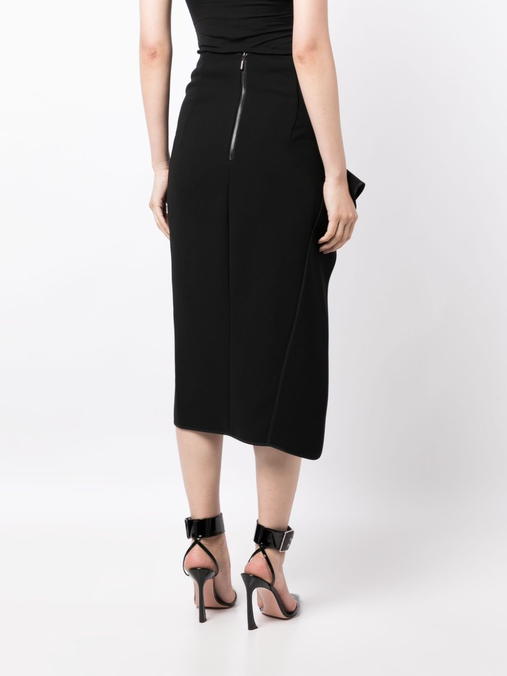 asymmetric midi skirt - 4