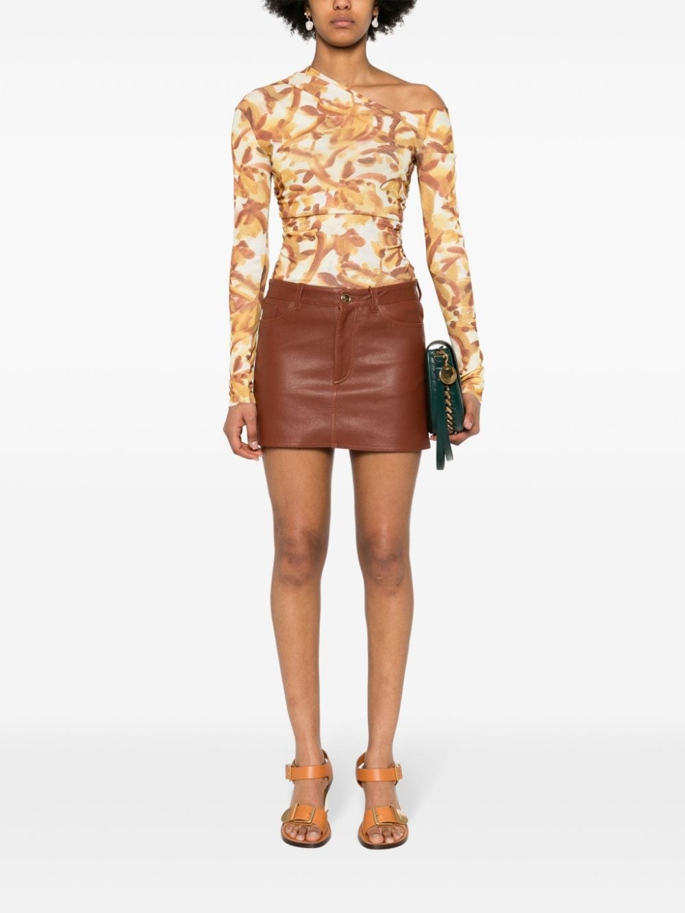 nappa mini skirt - 2