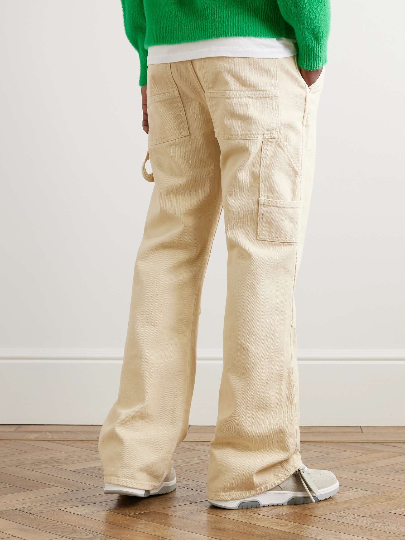 Straight-Leg Appliquéd Cotton-Canvas Trousers - 4