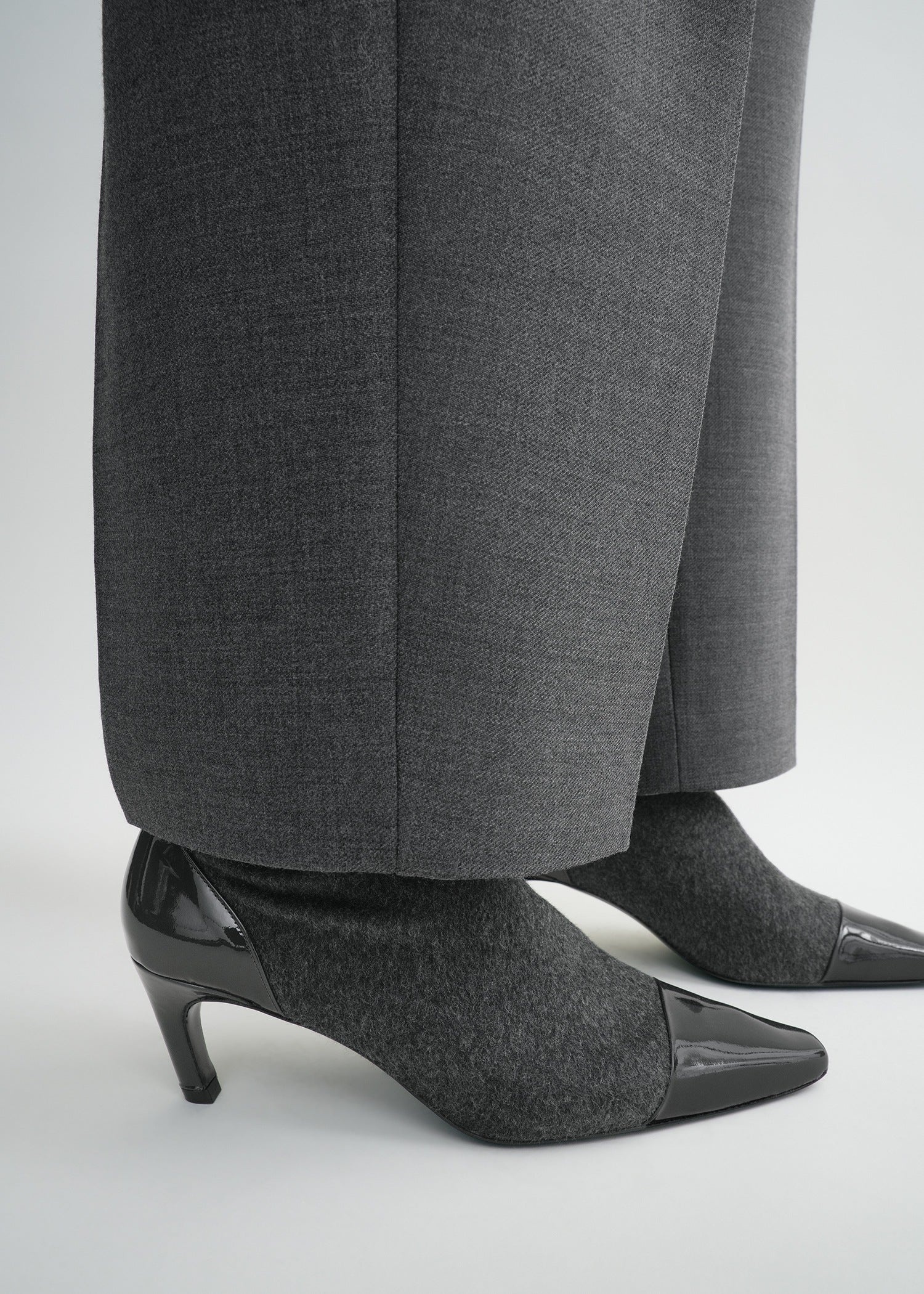 Bi-material pumps dark grey melange - 3