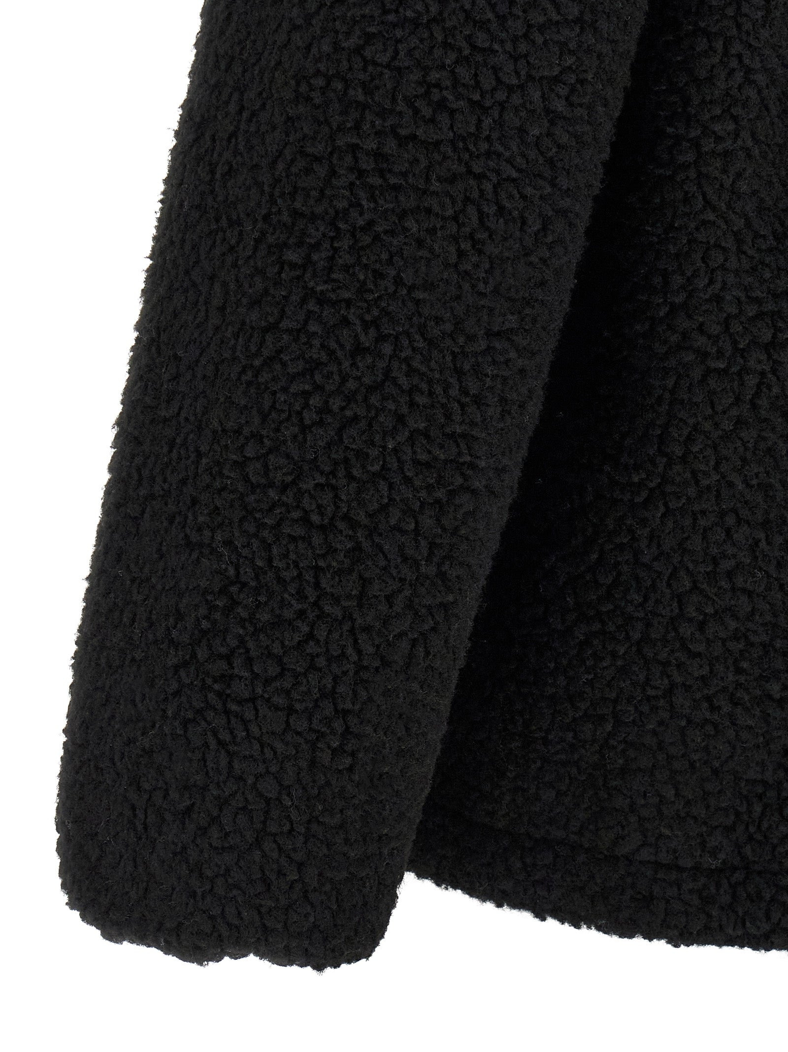 Reversible Sherpa Puffer Jackets Black - 5