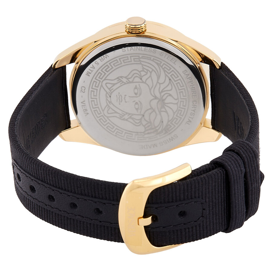Versace New V Circle Quartz Black Dial Ladies Watch VE8A00224 - 3