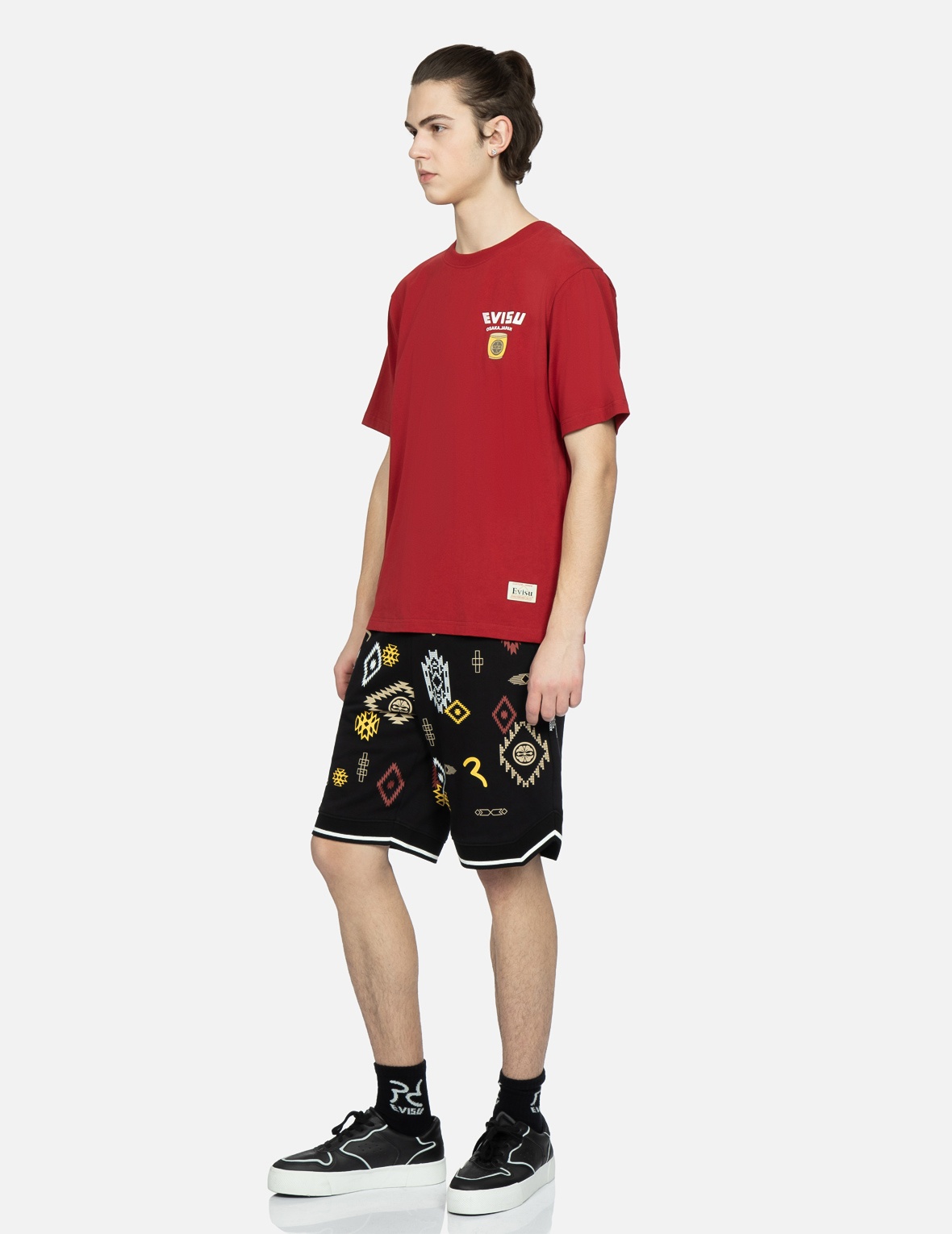 ALLOVER NOMADIC-PATTERN PRINT SWEAT SHORTS - 4