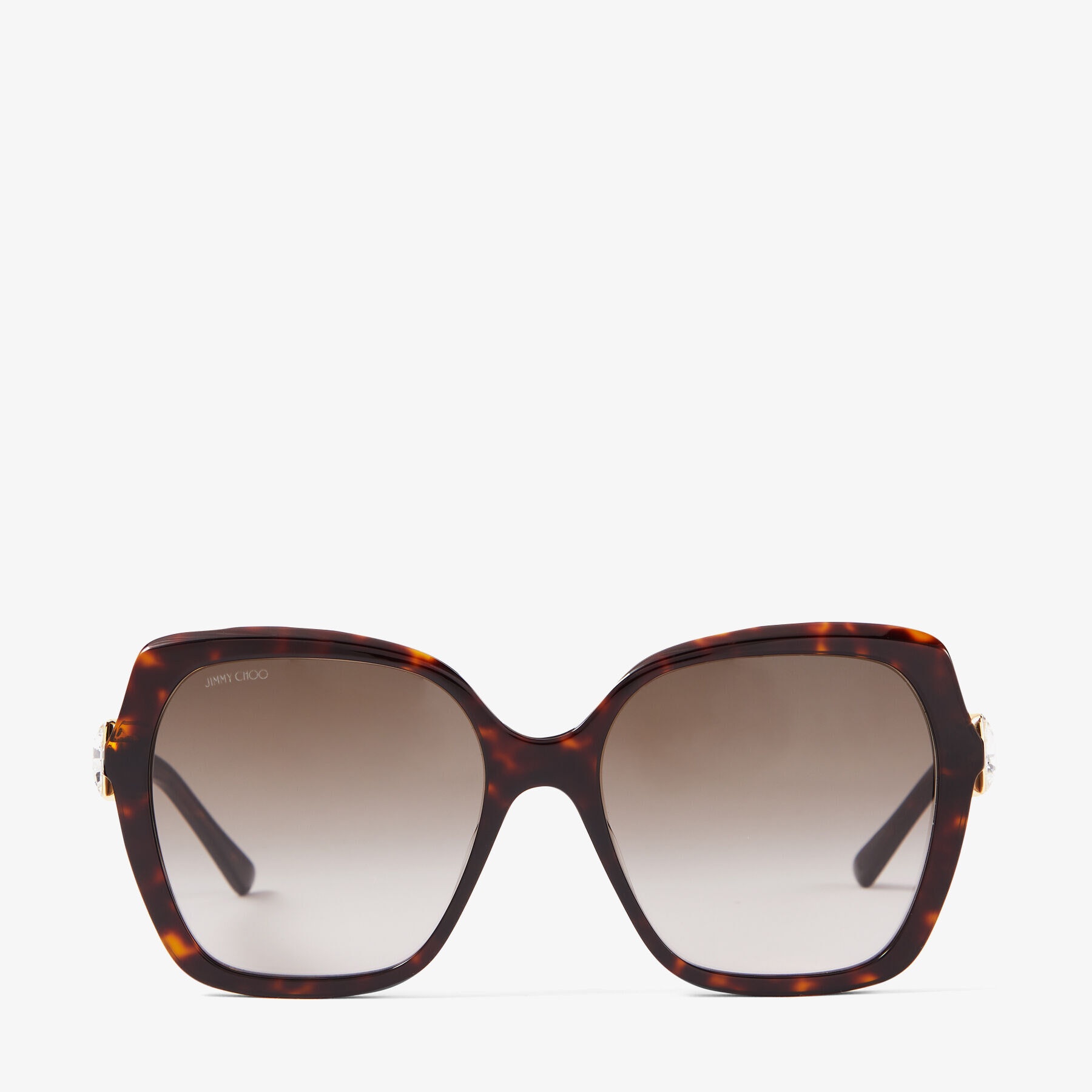 Manon
Dark Havana Square-Frame Sunglasses with Swarovski Crystal Embellishment - 1