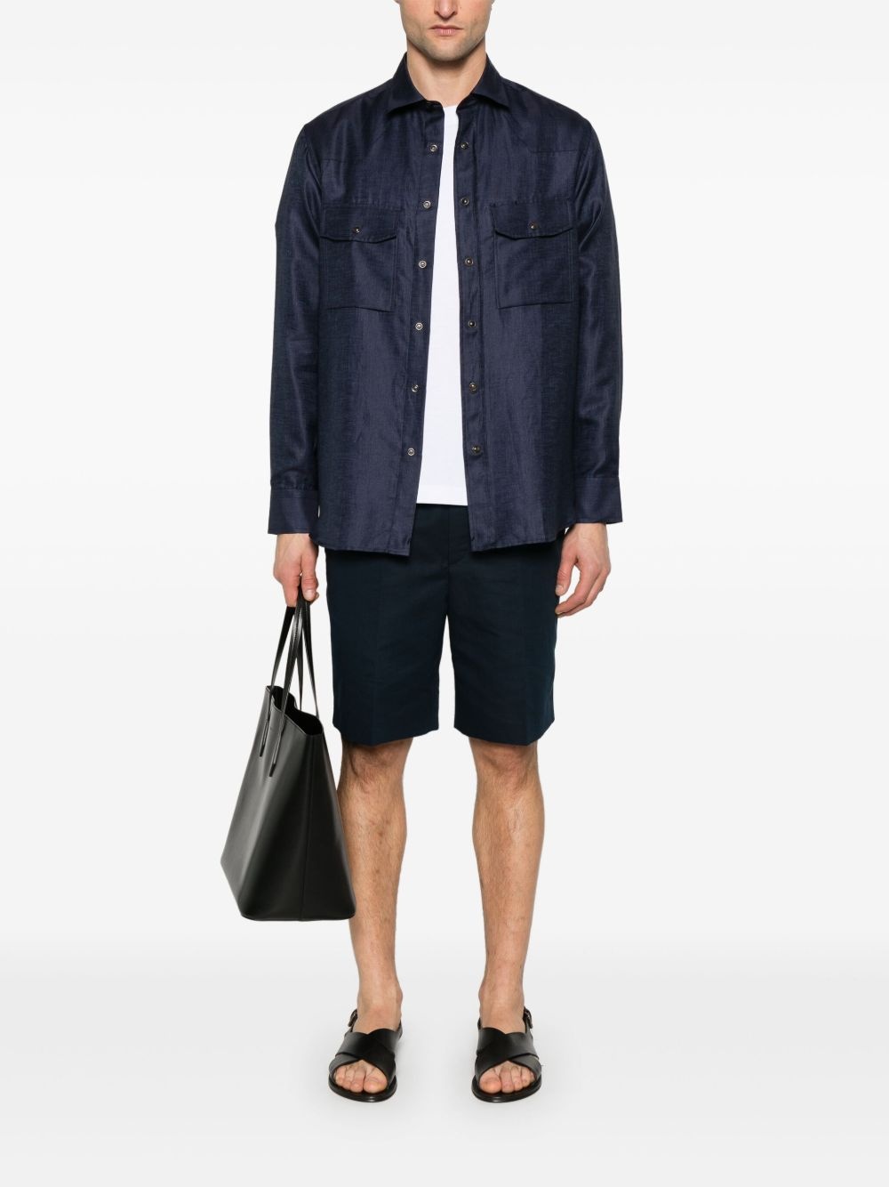 slub-texture shirt - 2