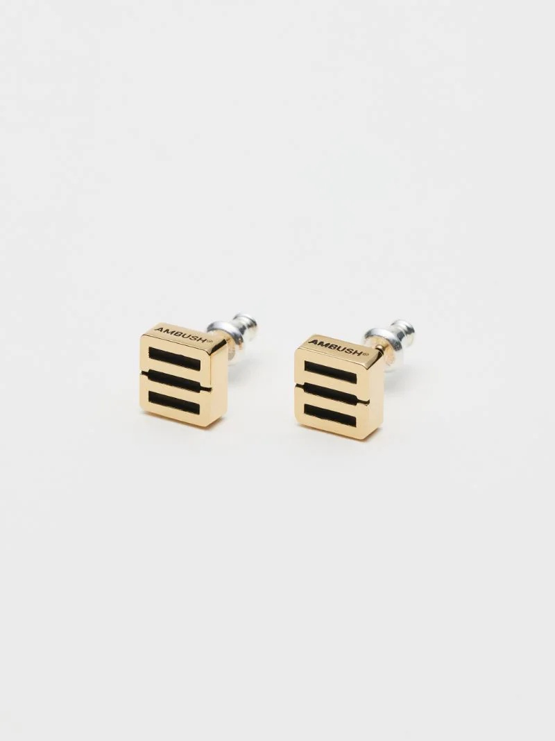 MONOGRAM STUD EARRINGS - 1