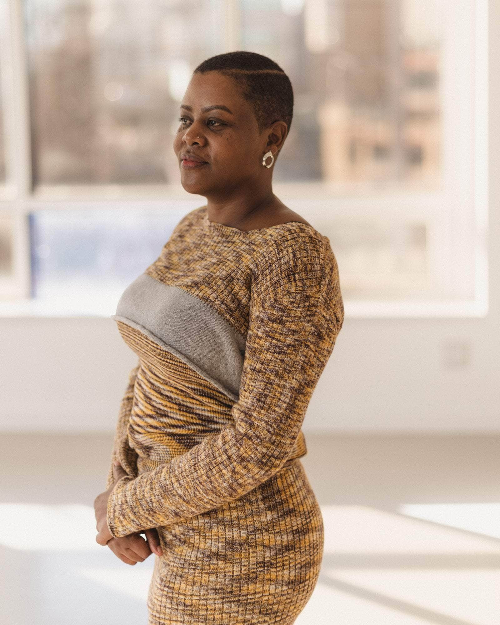Waste Cropped Sweater - Organic Cotton Knit - 7