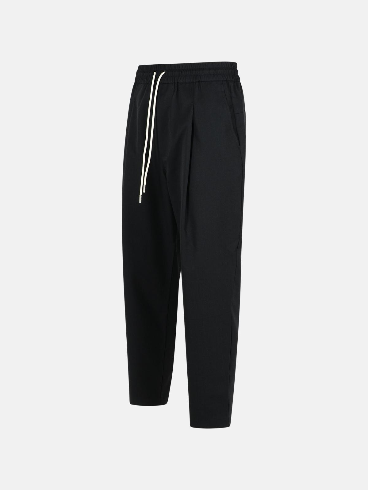 'JOGGER' BLACK COTTON PANTS - 2