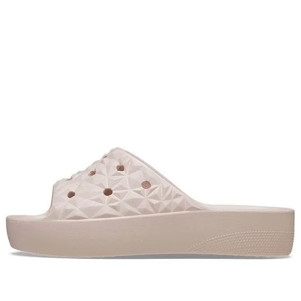 (WMNS) Crocs Classic Platform Slides 'Pink' 209564-6UR - 1