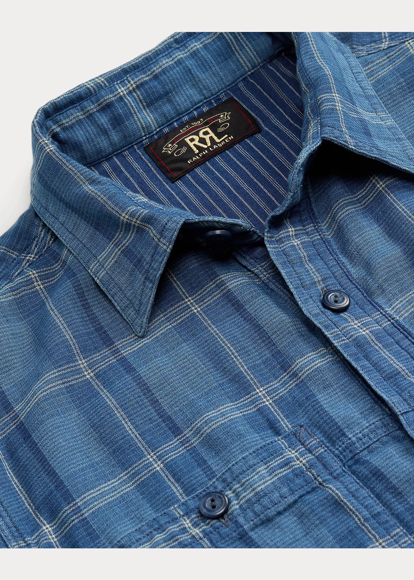 Indigo Plaid Double-Faced Workshirt - 5