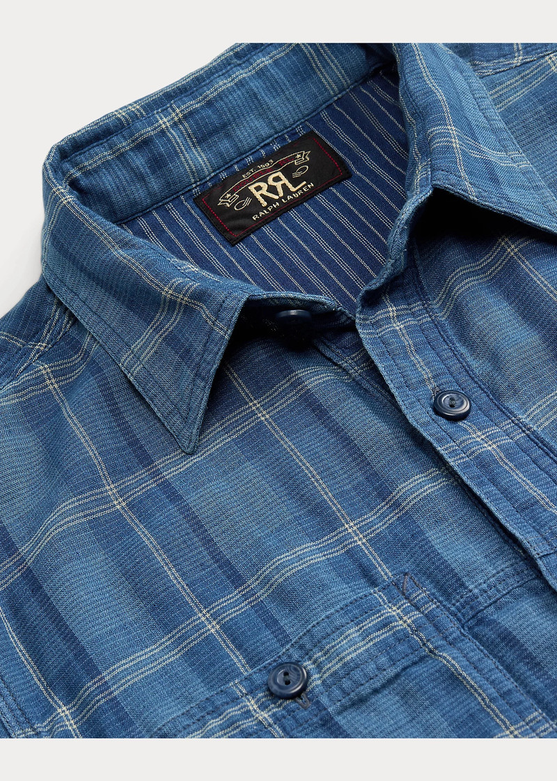Indigo Plaid Double-Faced Workshirt 5