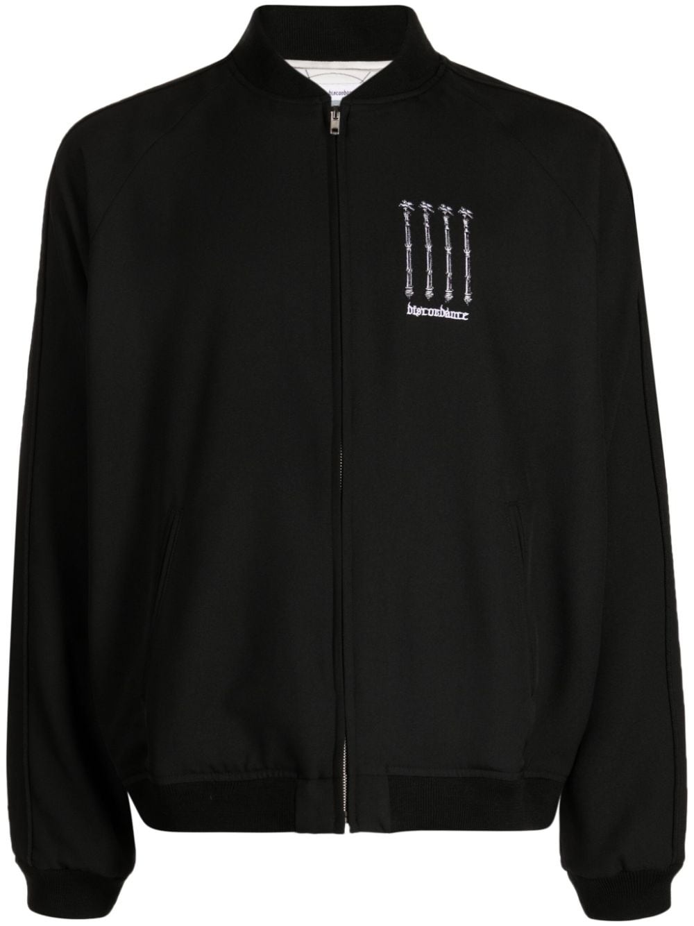 graphic-print zip-up jacket - 1
