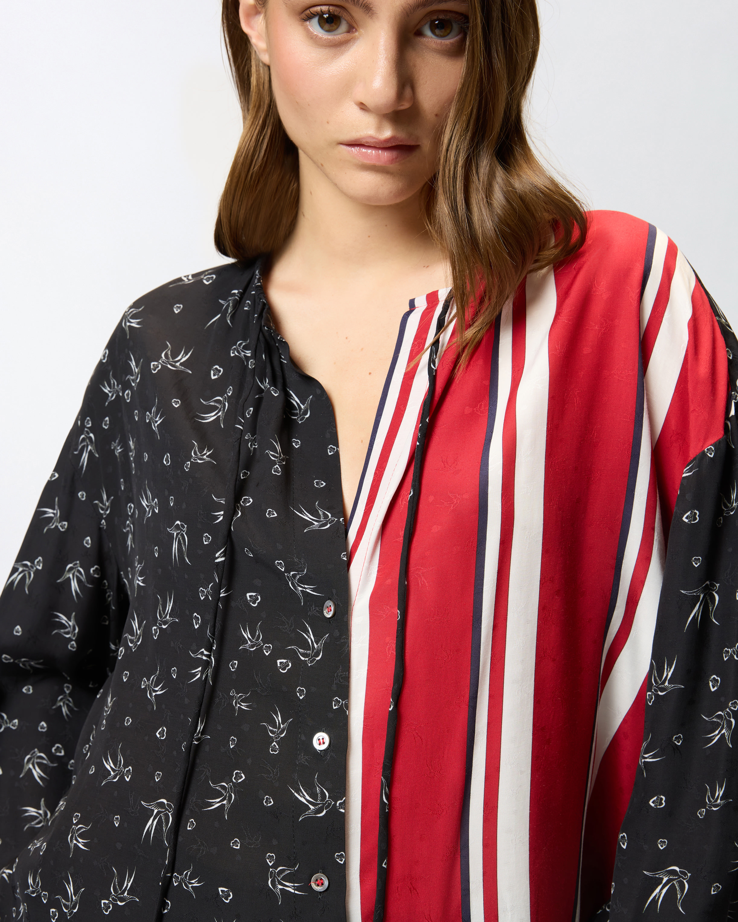 PRINTED VISCOSE JACQUARD SHIRT - 5