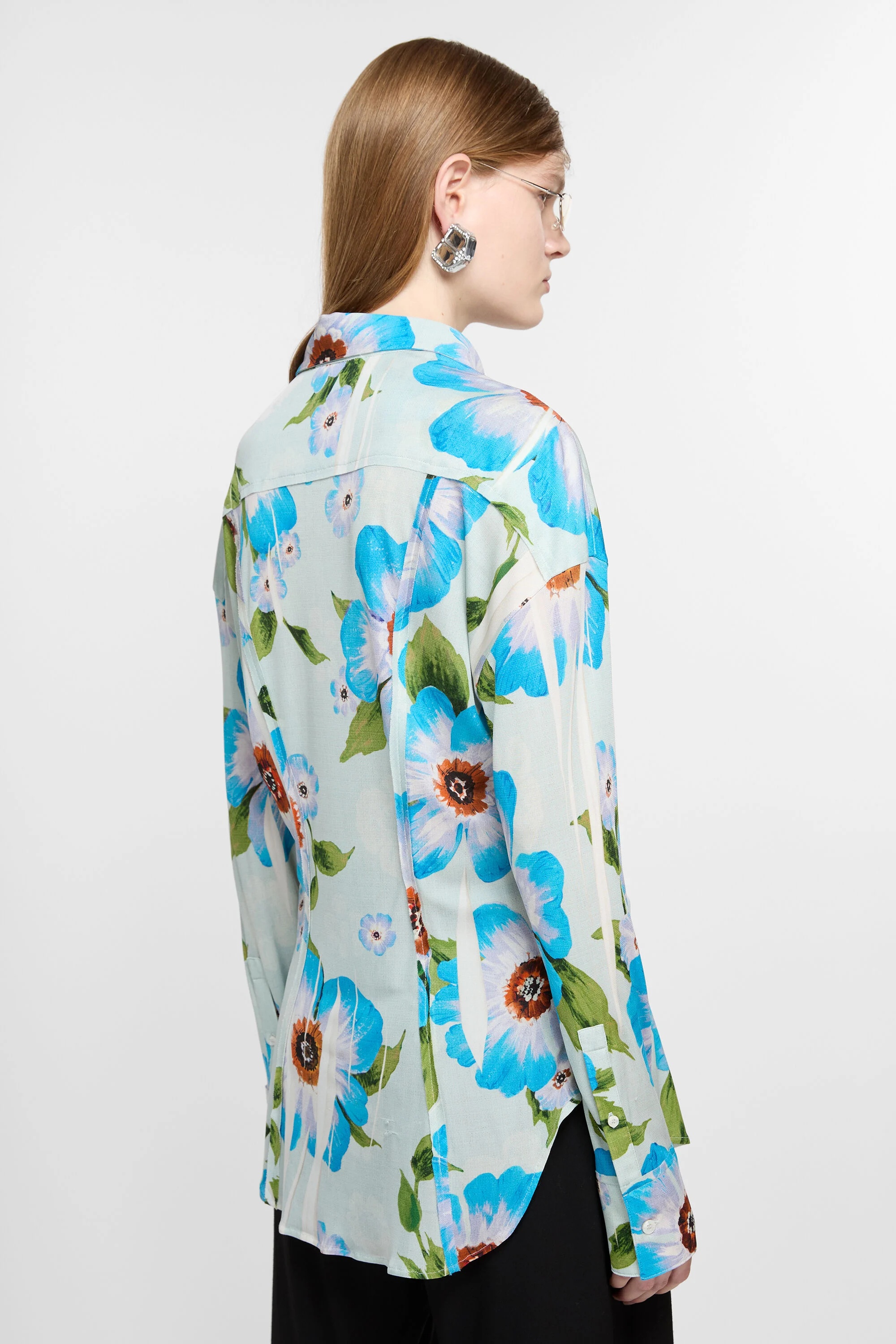 Button-up printed shirt - Multi blue - 3
