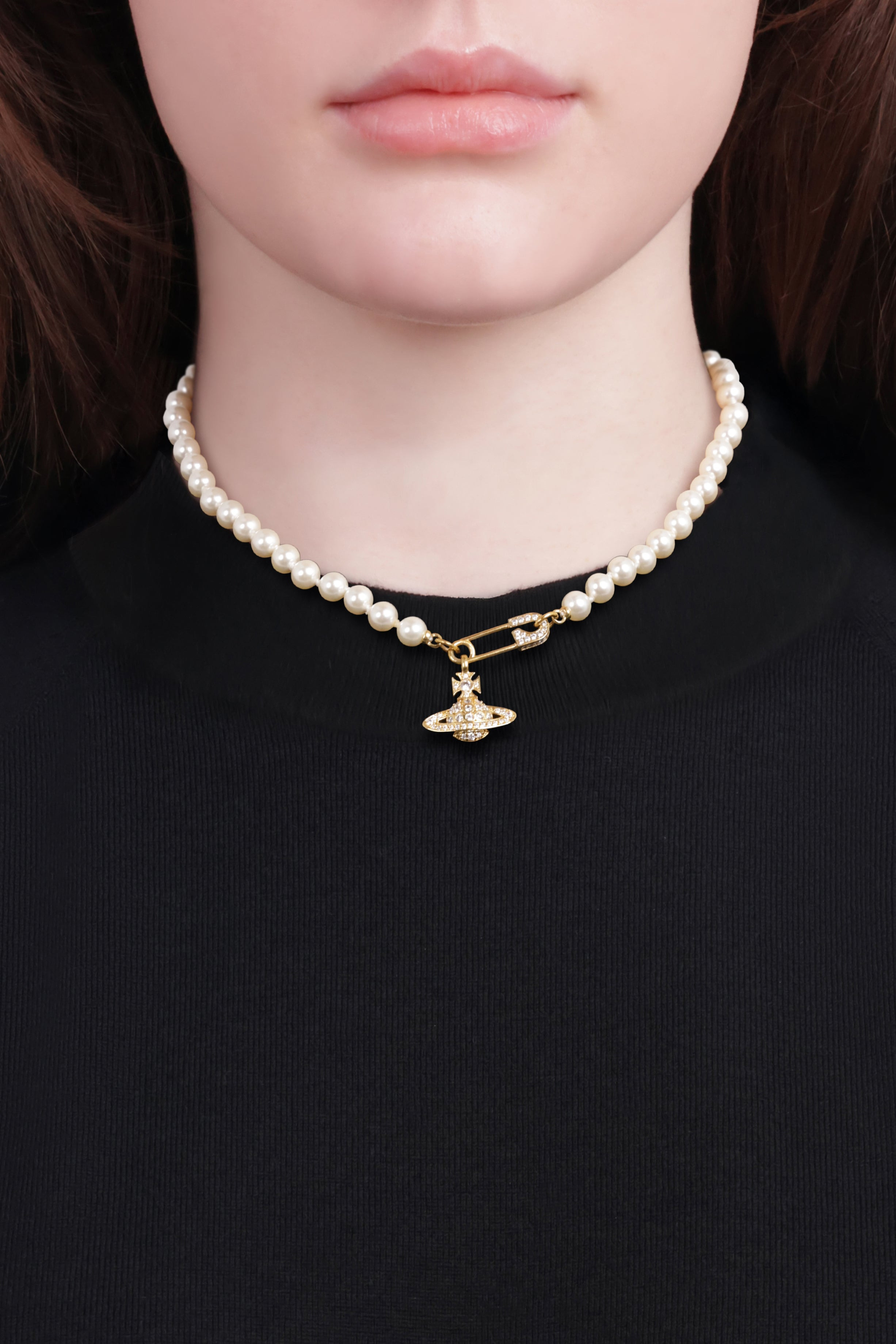 LUCRECE PEARL NECKLACE | CREAM ROSE PEARL/GOLD - 3