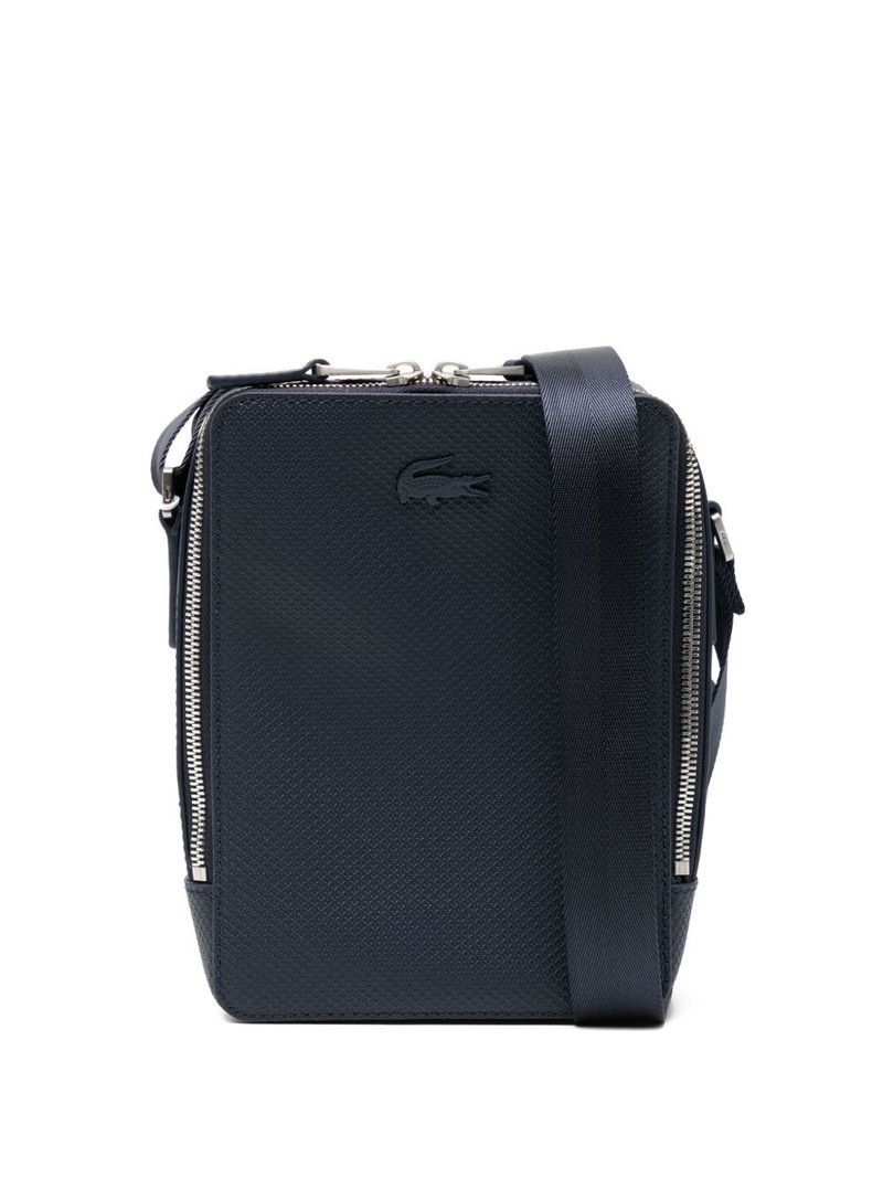 logo-embossed messenger bag 1