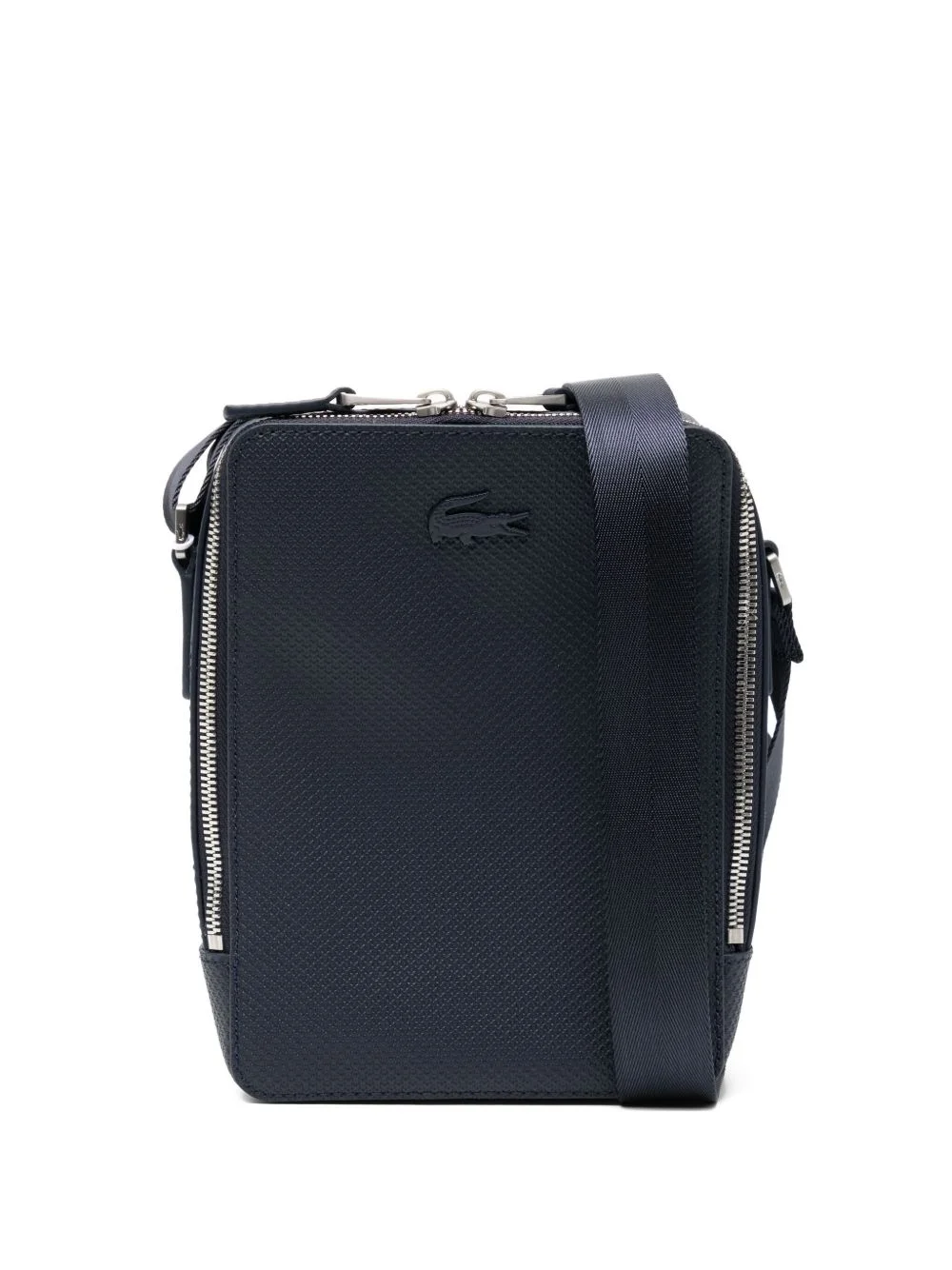 logo-embossed messenger bag - 1