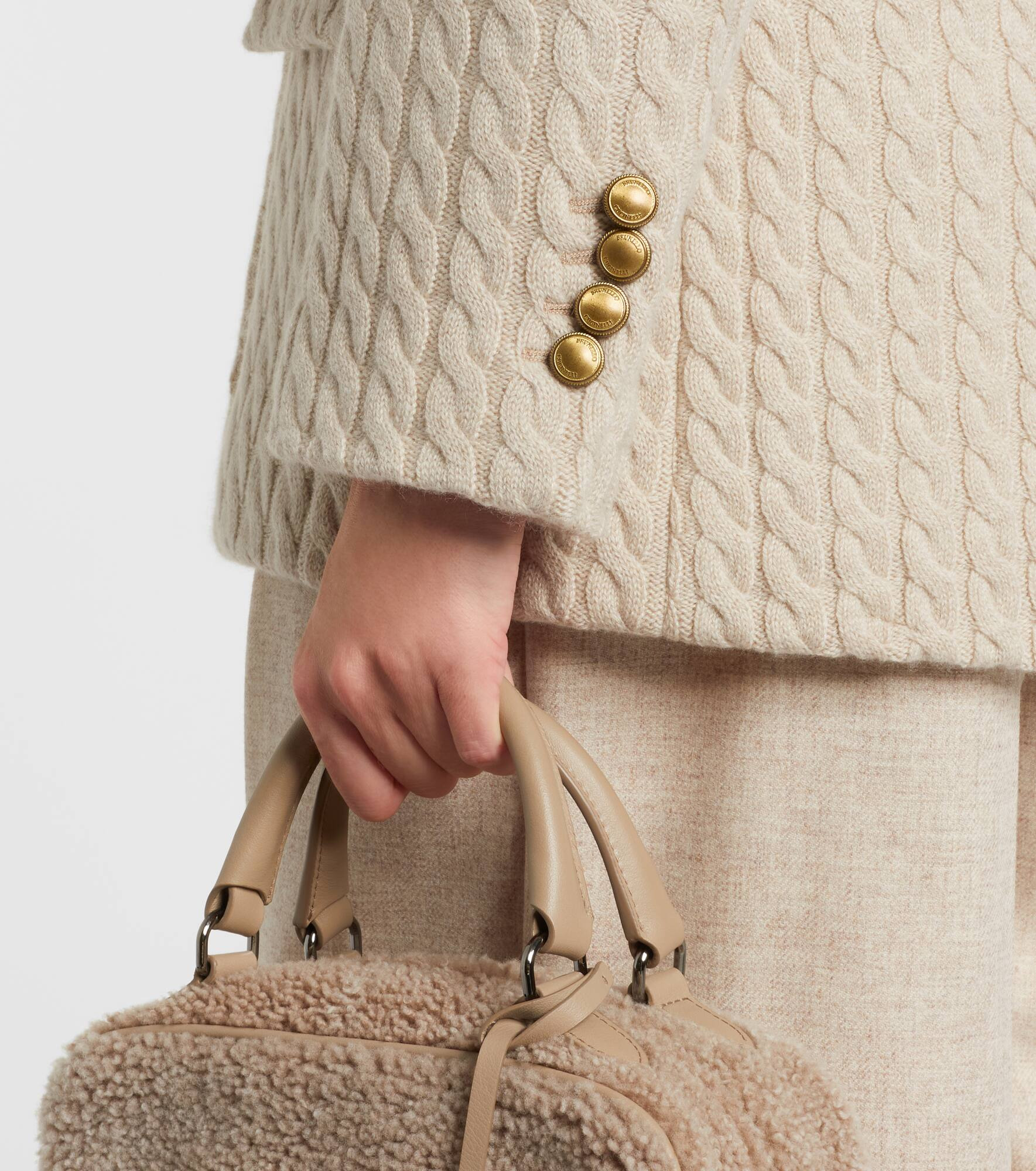 Monili cable-knit cashmere blazer - 5