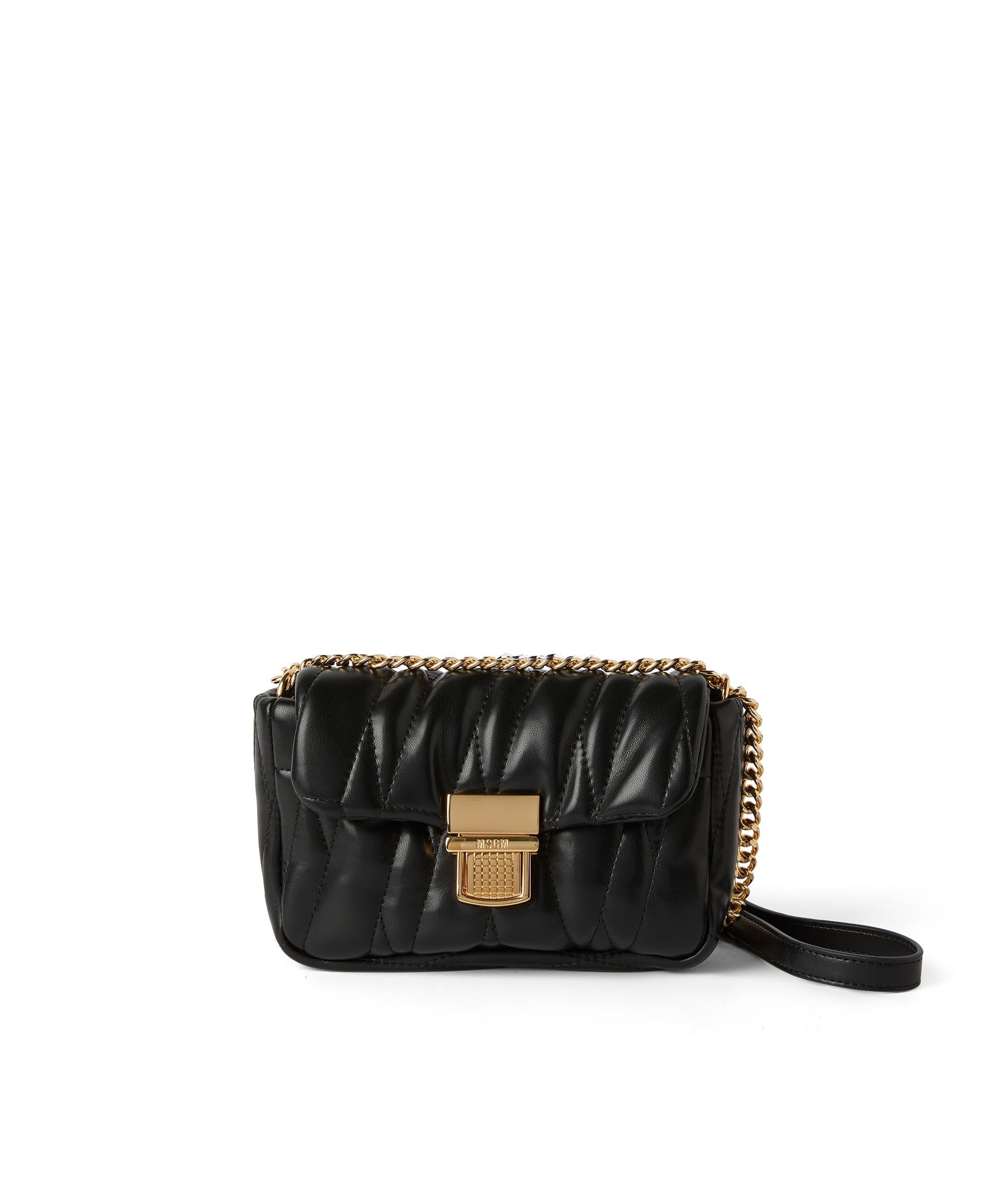 Quilted puffer handbag with snap - 1
