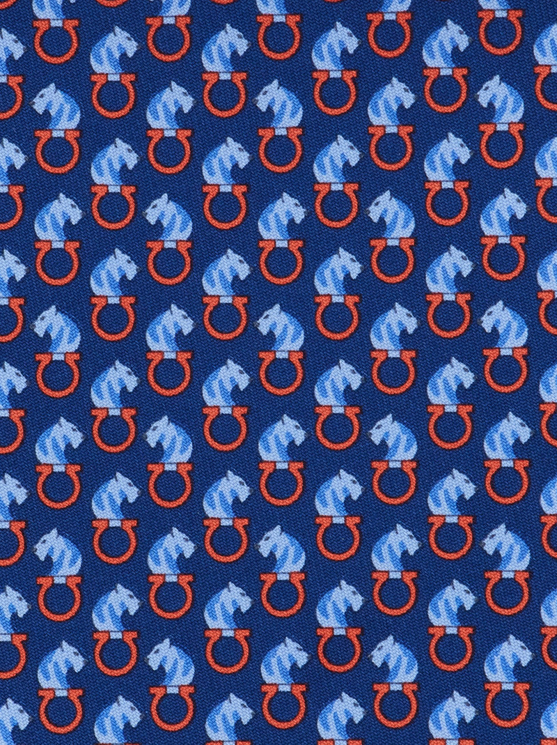 FERRAGAMO Feline print silk tie outlook