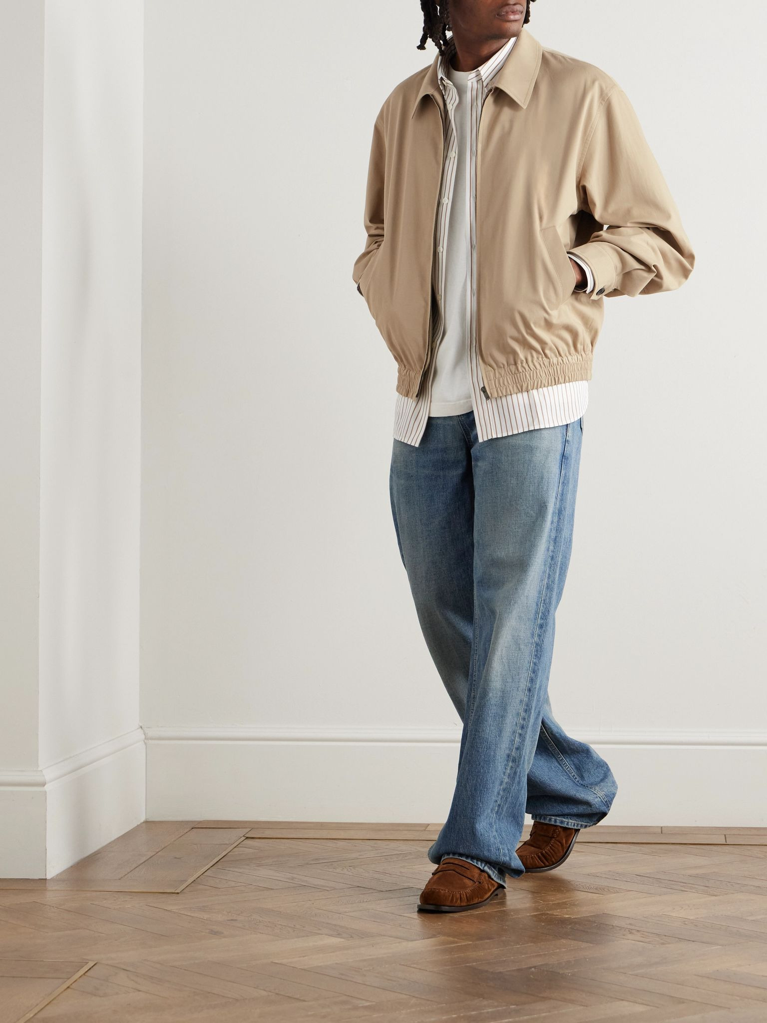 Cotton-Twill Overshirt Beige - 2