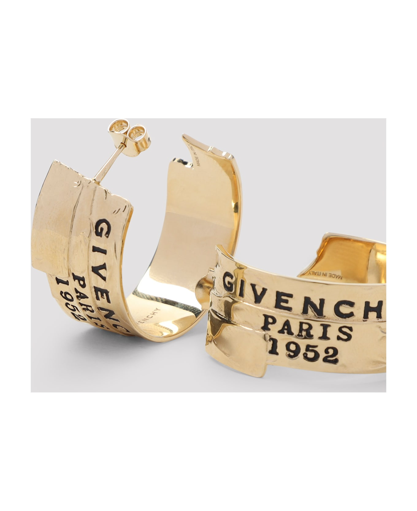 Tape Golden Hoops Earrings - 5