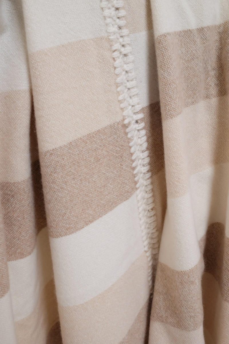 The Elder Statesman VARIED STRIPE WOVEN THROW outlook