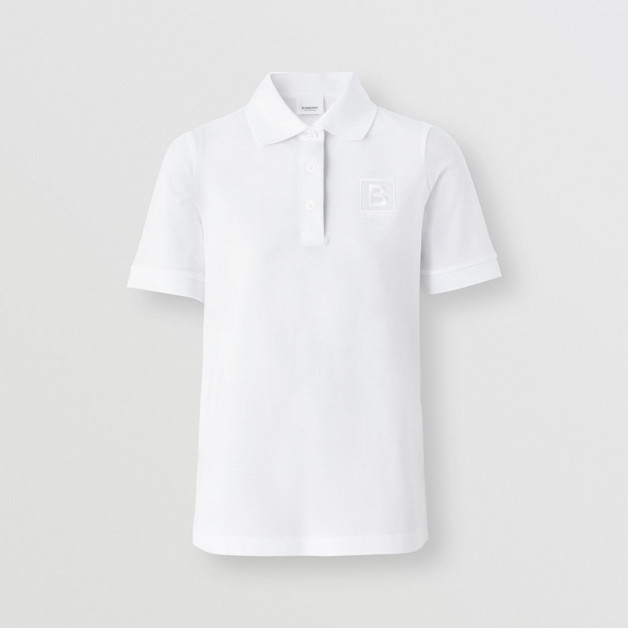 Letter Graphic Cotton Piqué Polo Shirt - 2