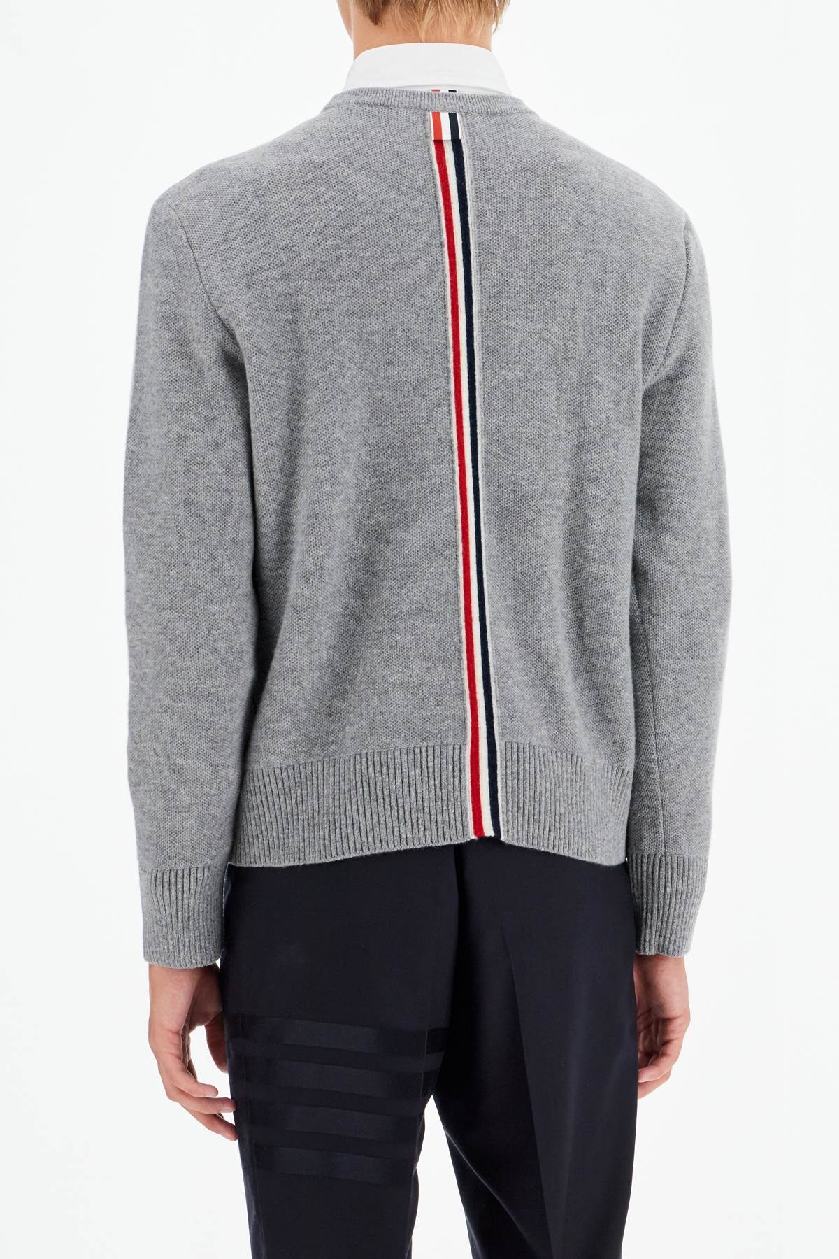 Thom Browne Thom Browne Wool Piqué Crewneck Pullover Men