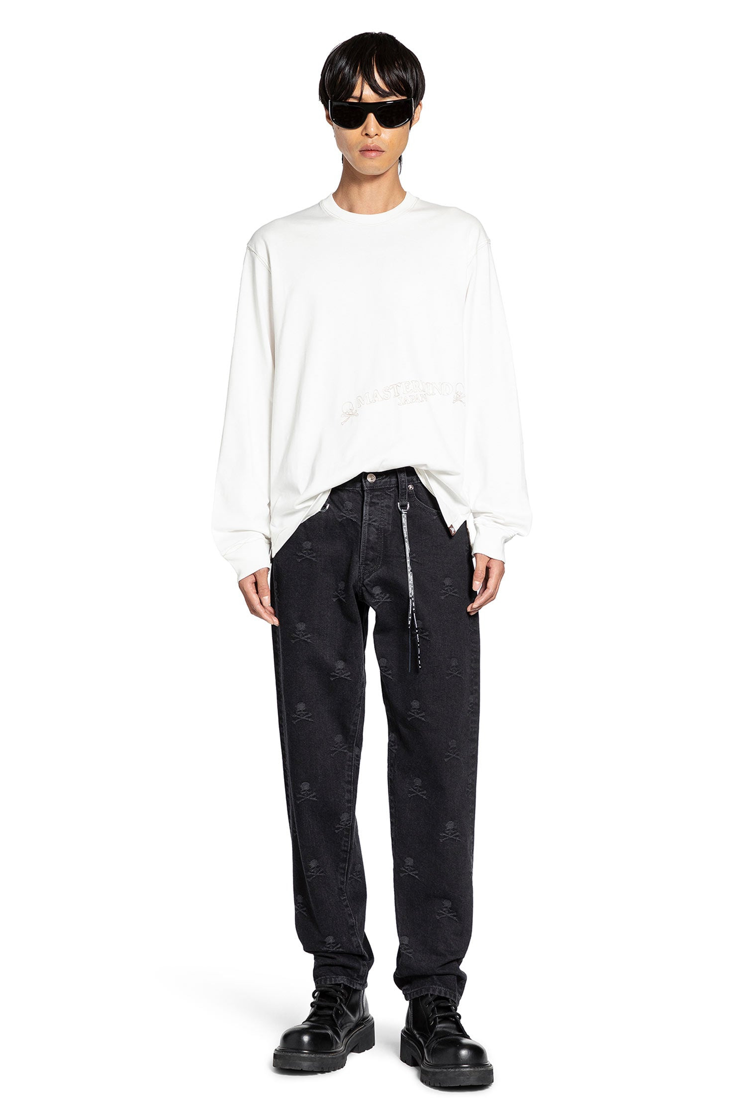 Stitched Skull Long Sleeve T-shirt - 6