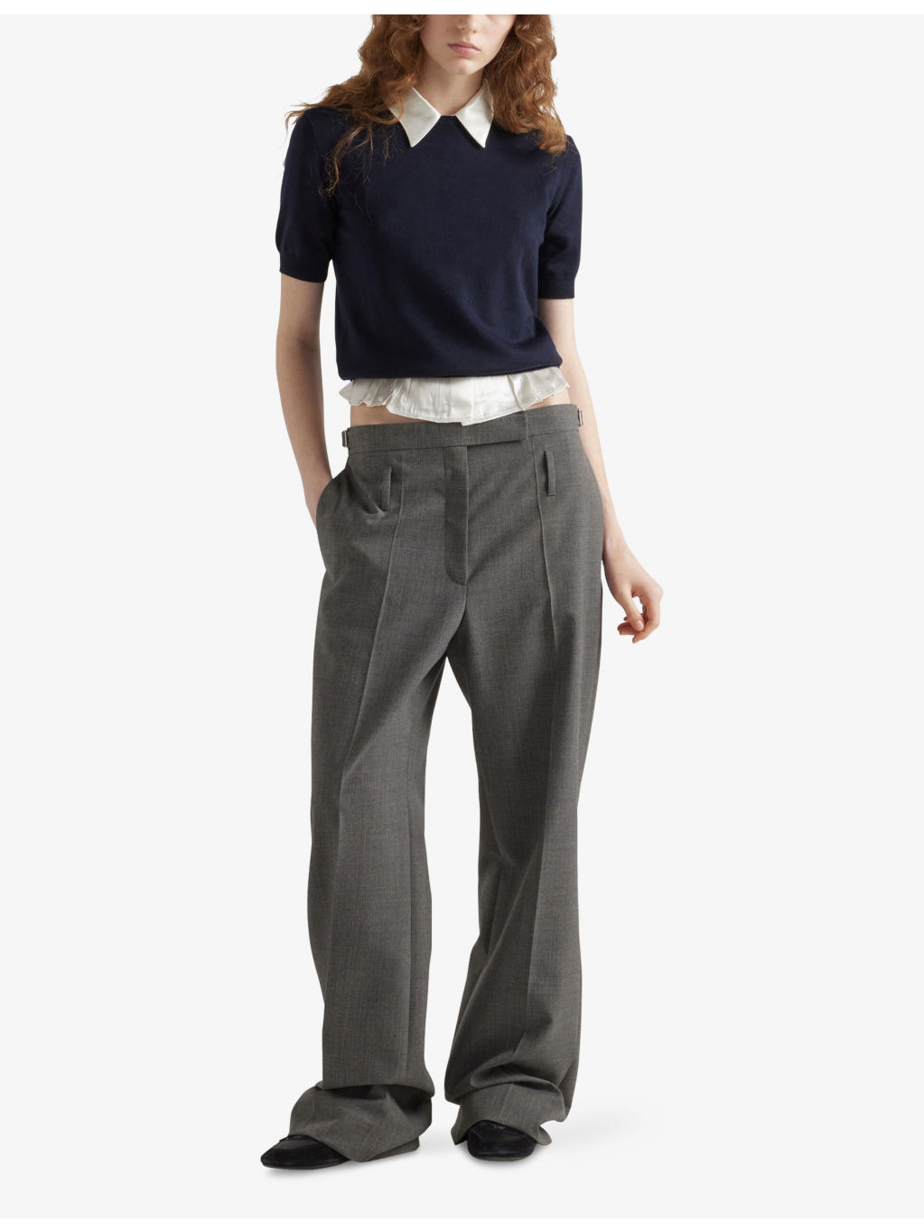 Oversized Short-Sleeve Wool Jumper - 2