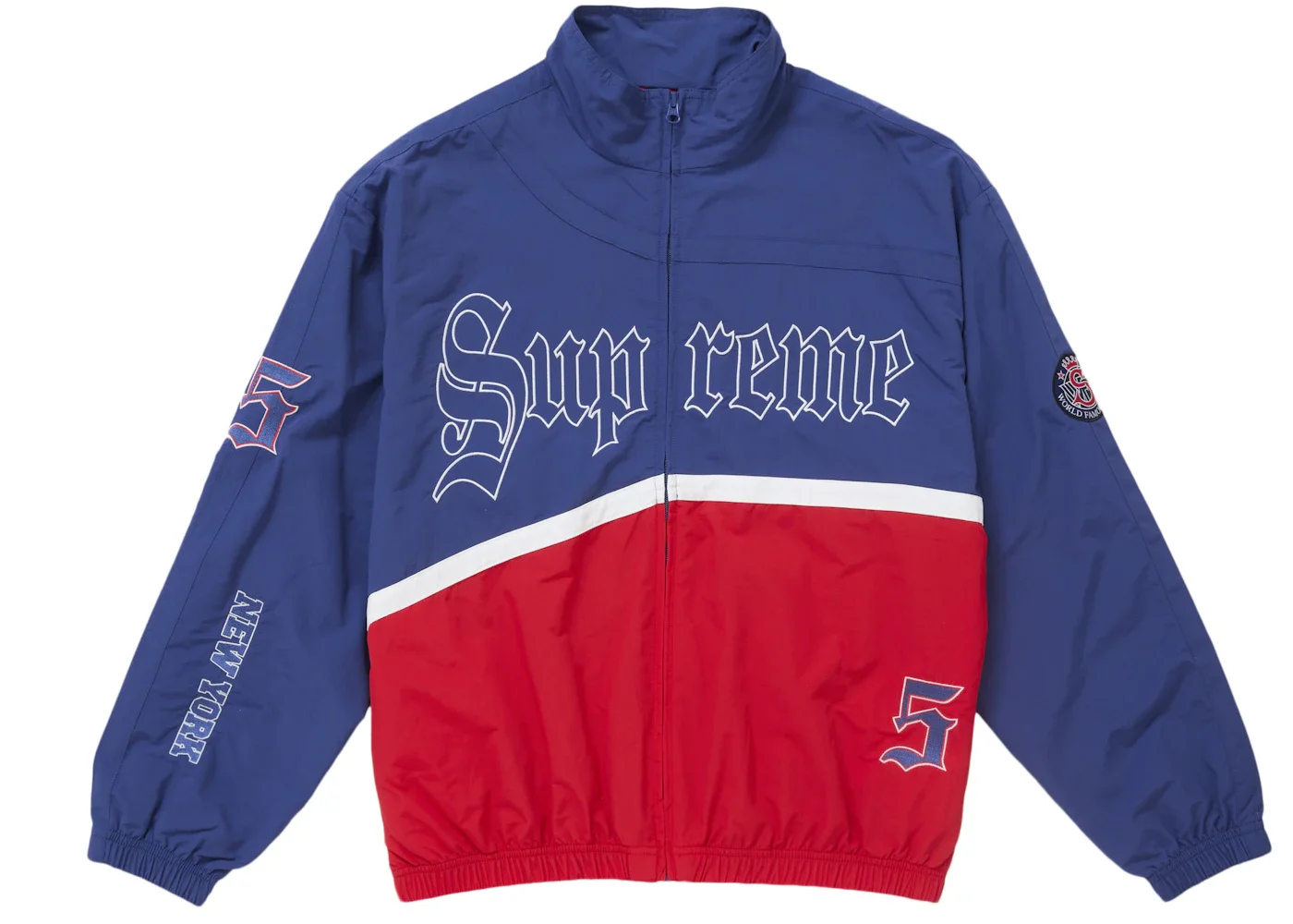 Supreme Old English Track Jacket Light Navy - 1