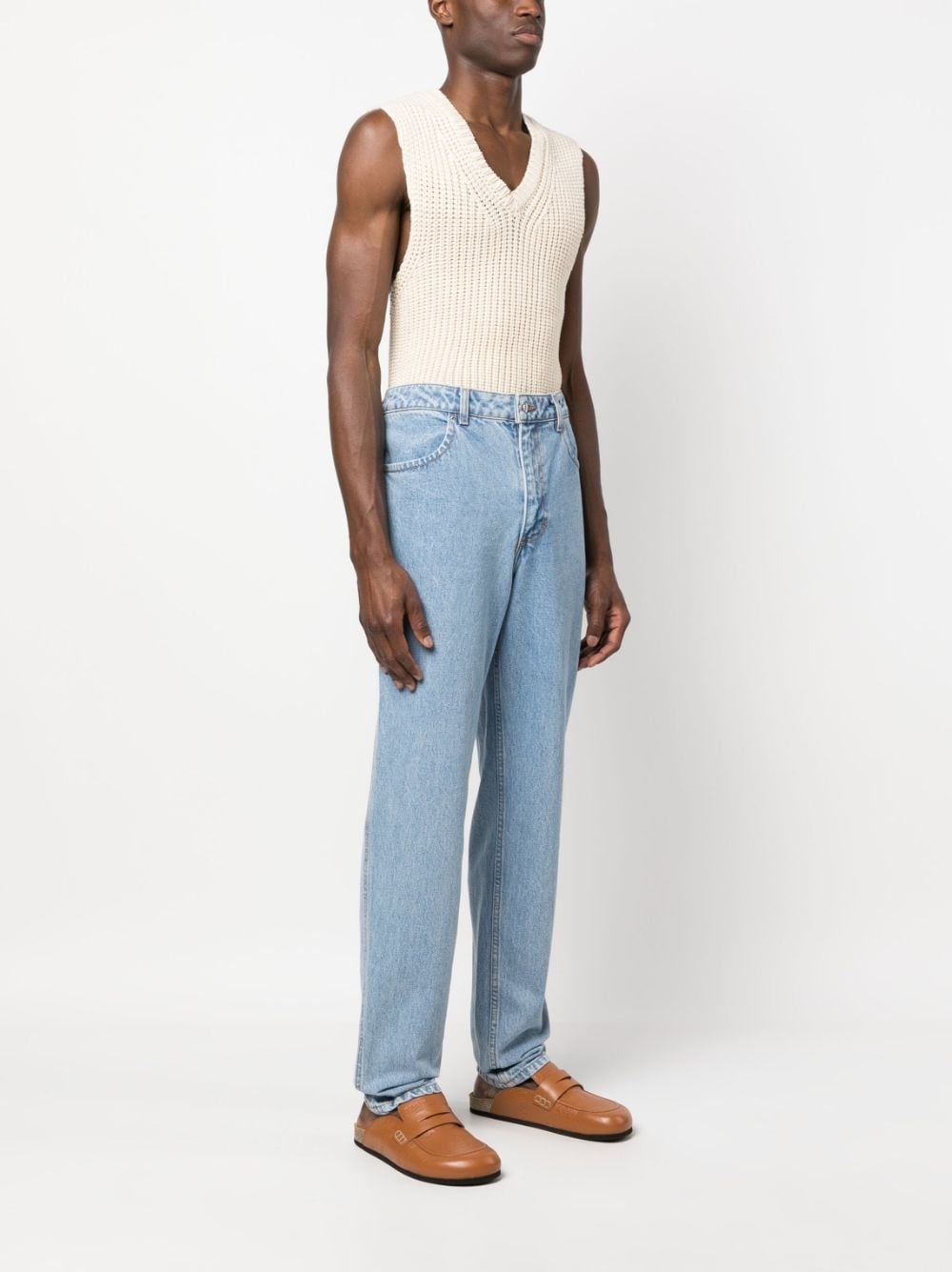 mid-rise straight-leg jeans - 4